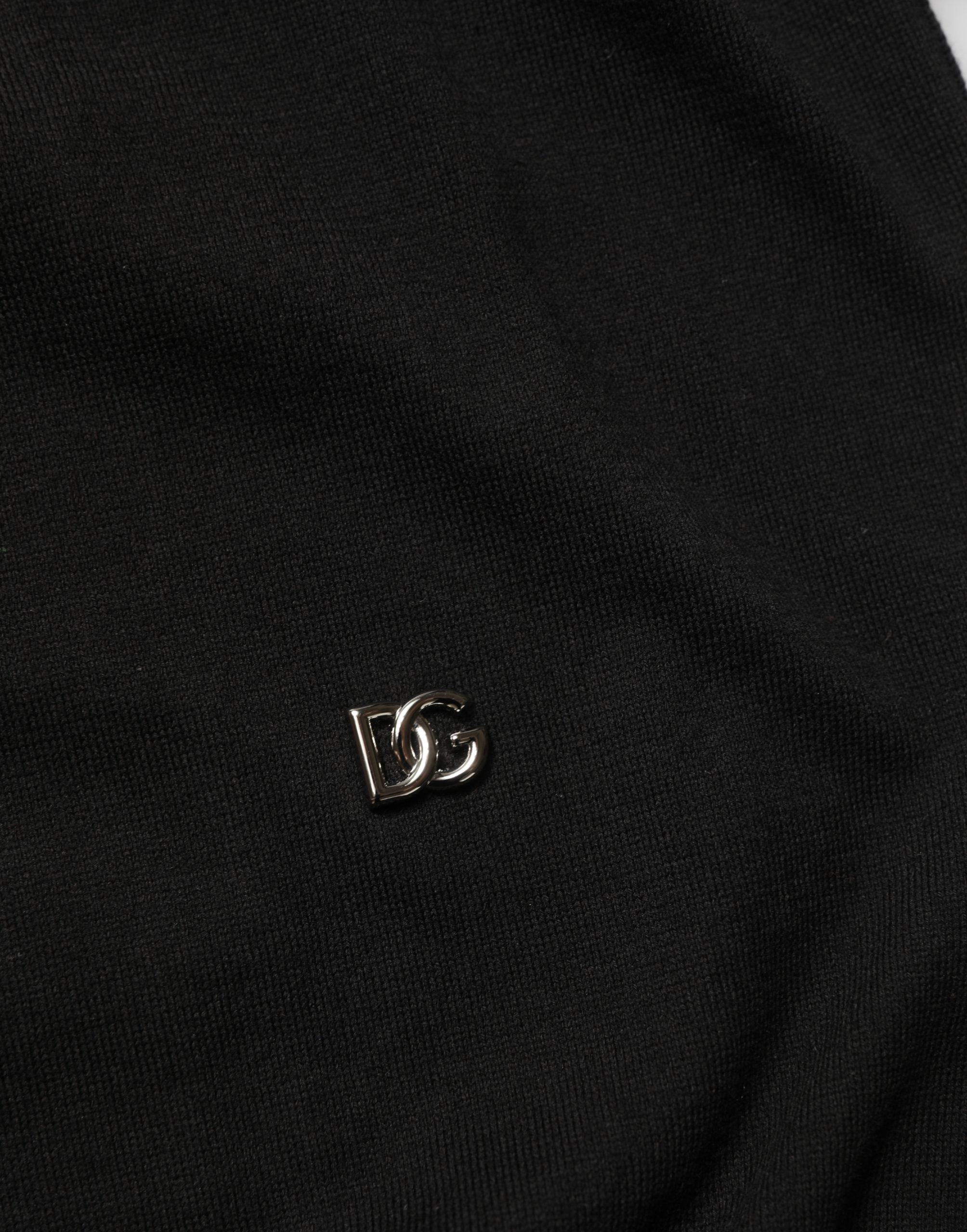 Dolce & Gabbana Logo-Embroidered Cotton Polo — Black by Dolce Gabbana