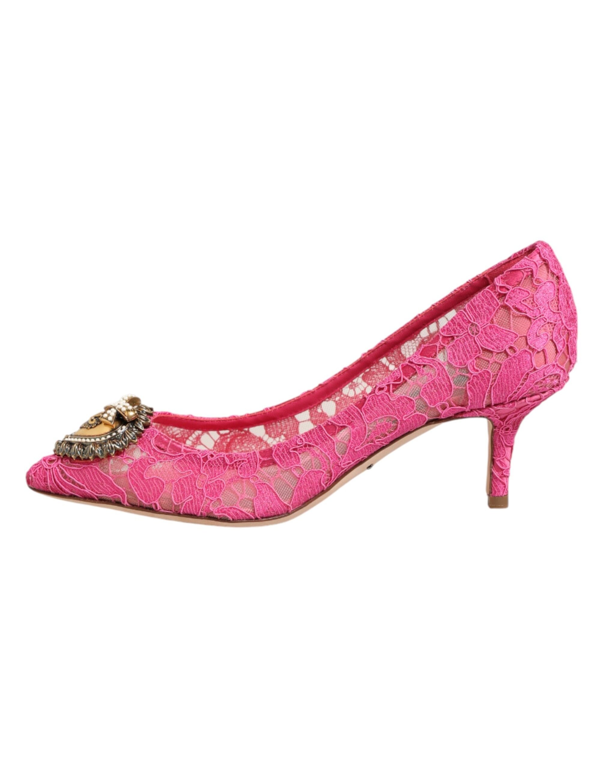 Dolce & Gabbana Taormina Lace Pump — Pink, view 5