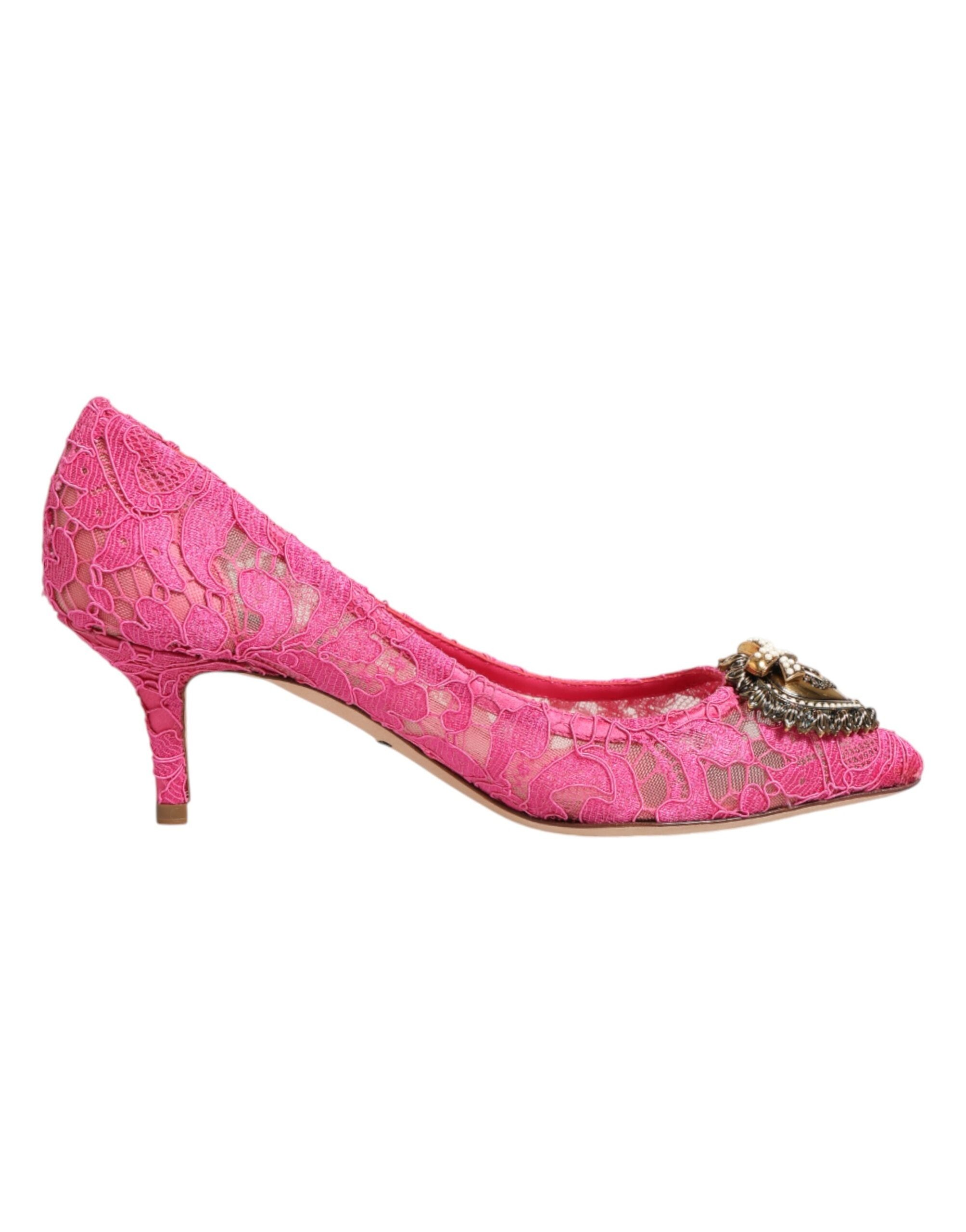 Dolce & Gabbana Taormina Lace Pump — Pink, view 6