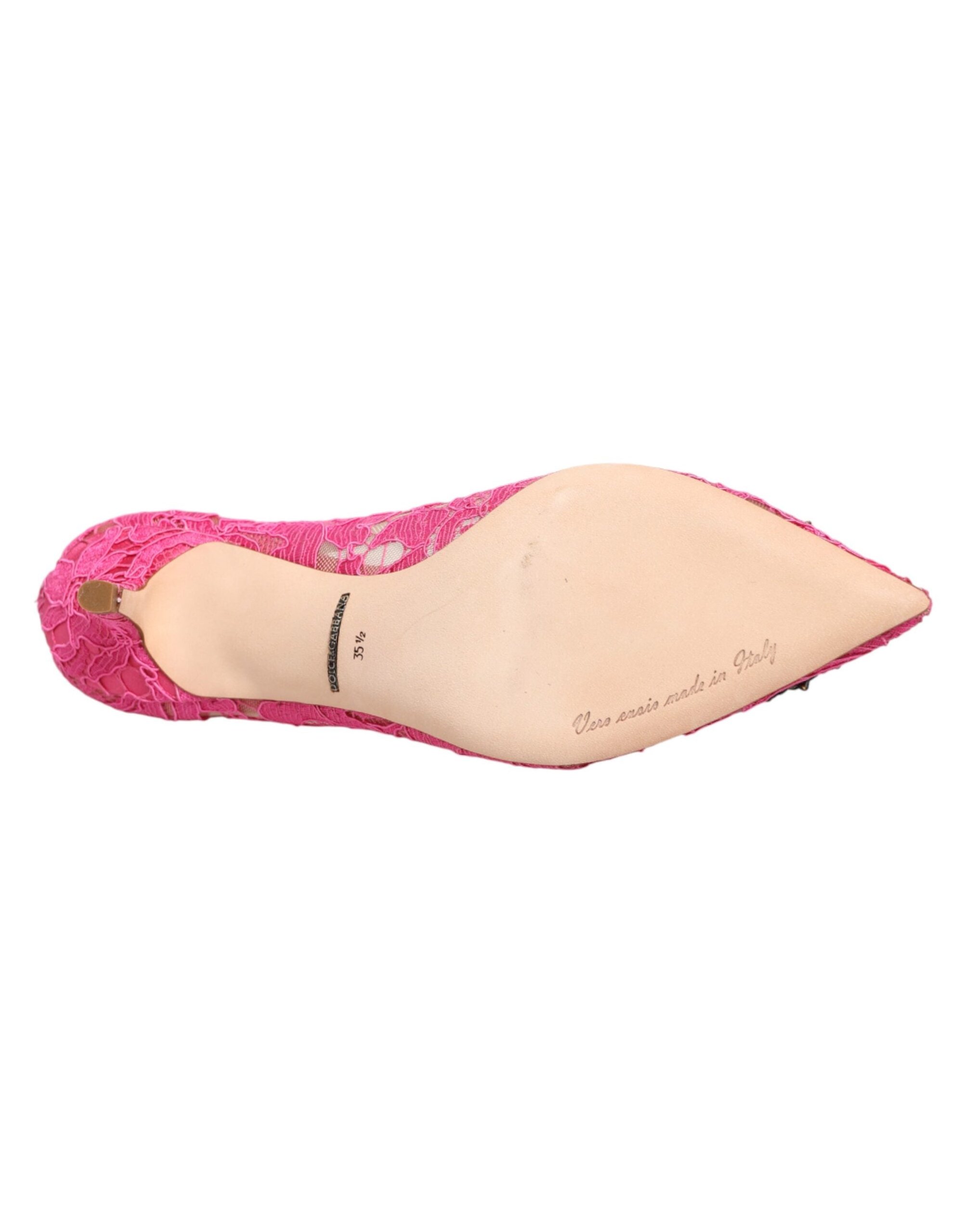 Dolce & Gabbana Taormina Lace Pump — Pink, view 8