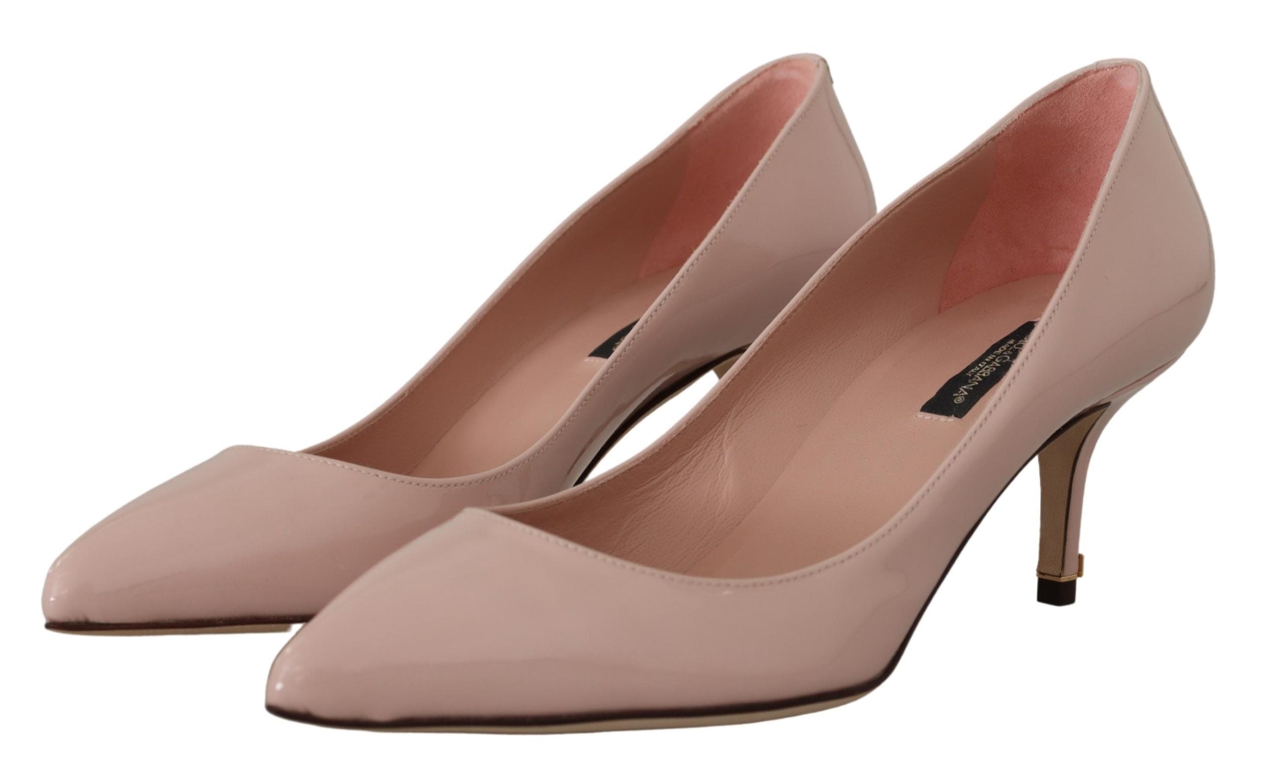 Dolce & Gabbana Patent Leather Kitten Heels Pump — Pink, view 2