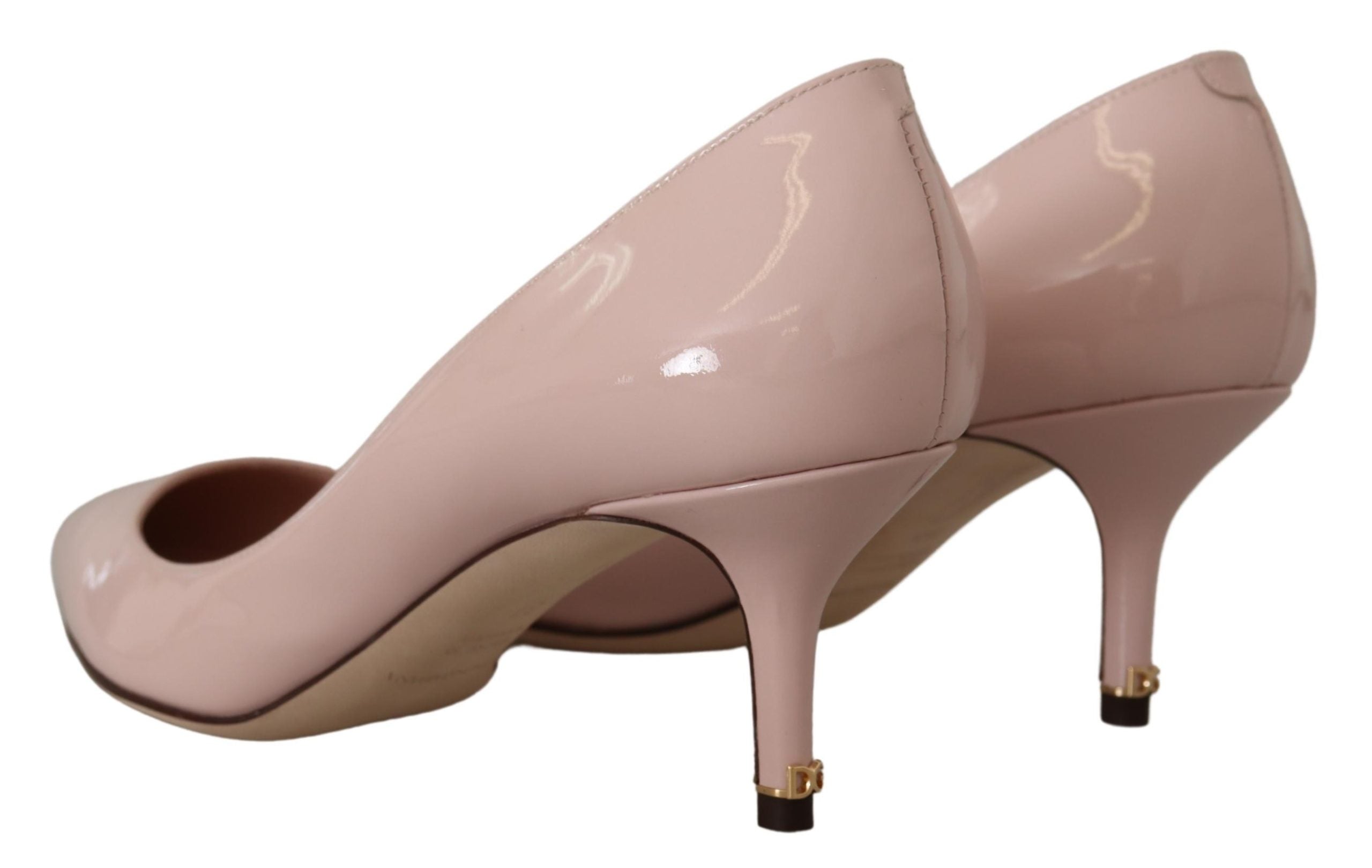 Dolce & Gabbana Patent Leather Kitten Heels Pump — Pink, view 3
