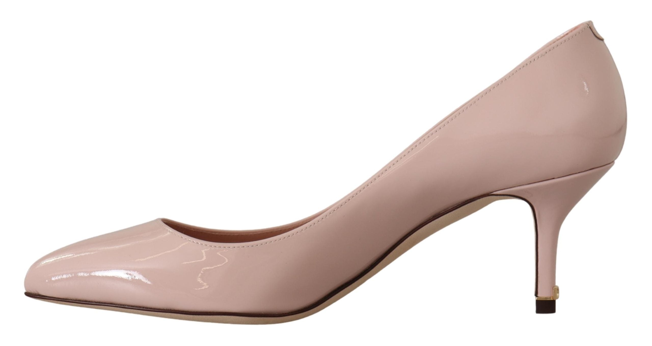 Dolce & Gabbana Patent Leather Kitten Heels Pump — Pink, view 4
