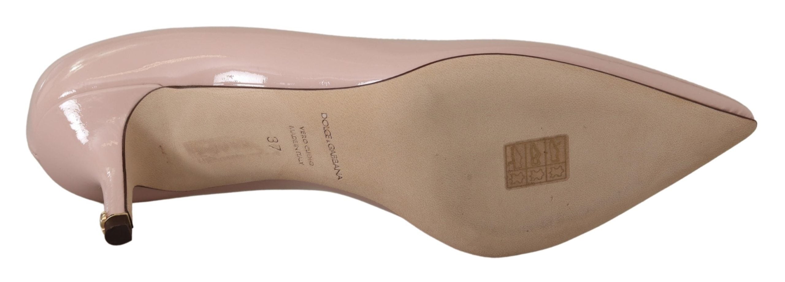 Dolce & Gabbana Patent Leather Kitten Heels Pump — Pink, view 6