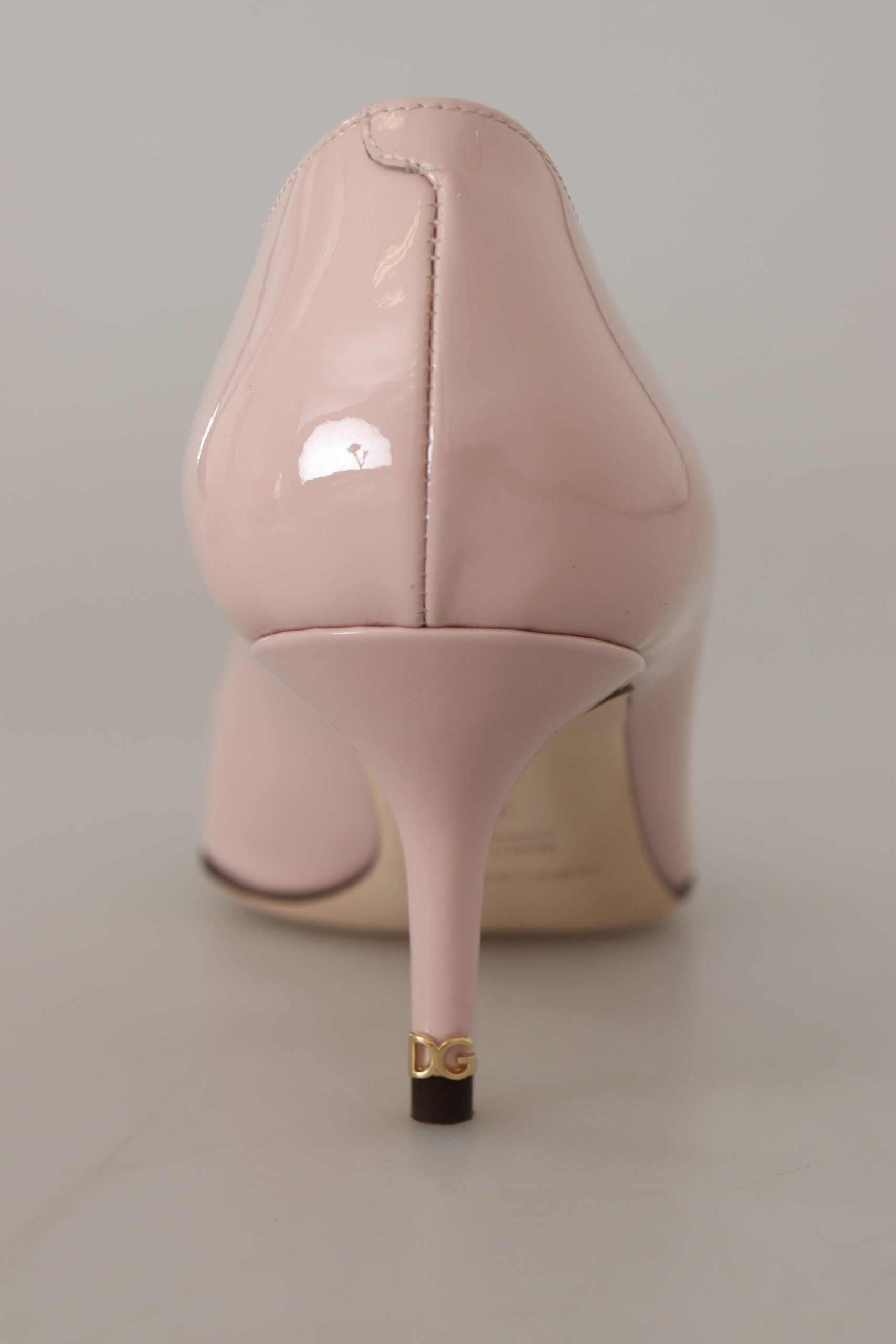 Dolce & Gabbana Patent Leather Kitten Heels Pump — Pink, view 8