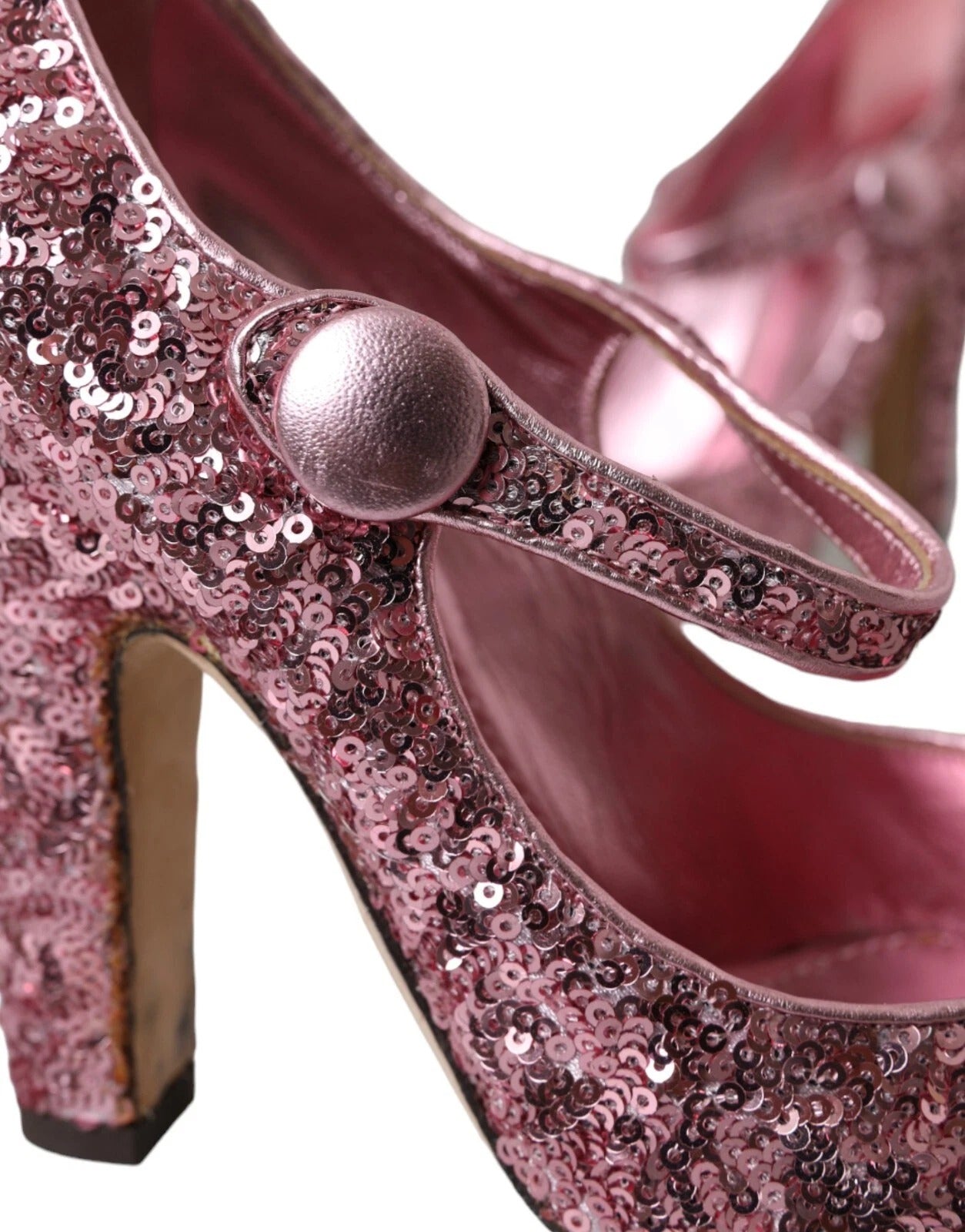 Dolce & Gabbana Sequin Pump — Pink, view 4