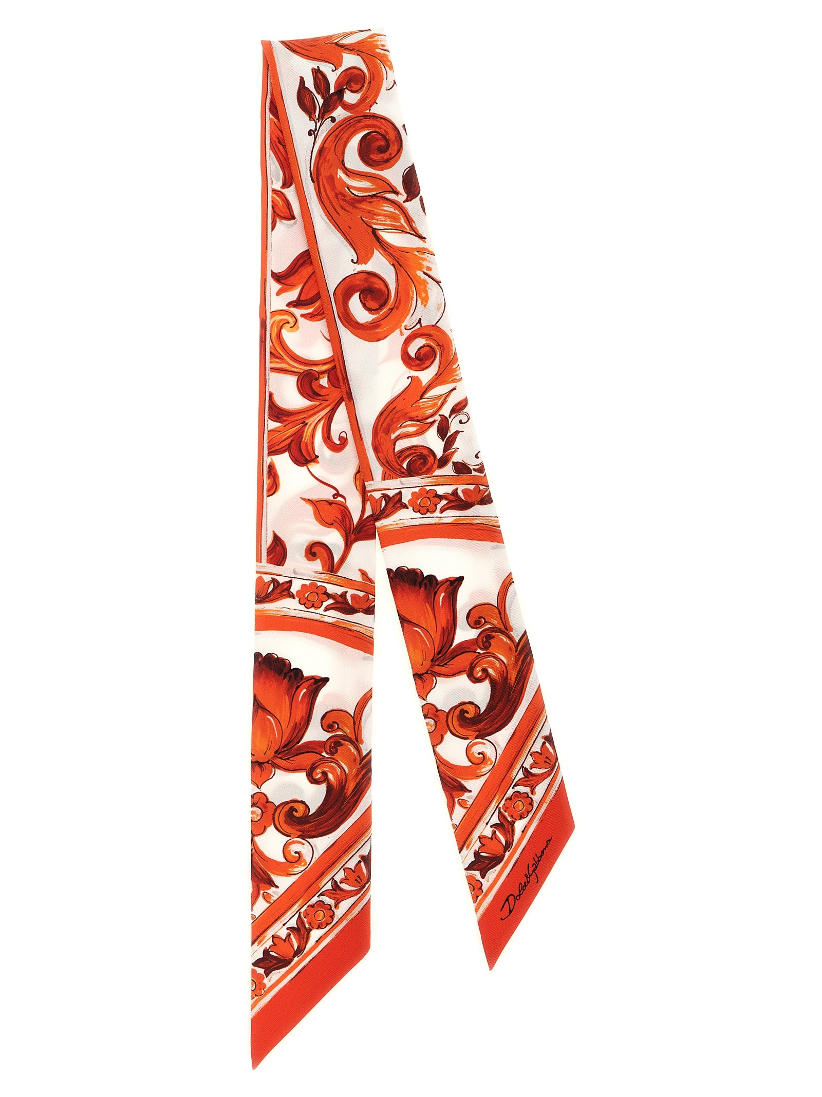 Dolce & Gabbana Maiolica Scarf — Orange by Dolce Gabbana
