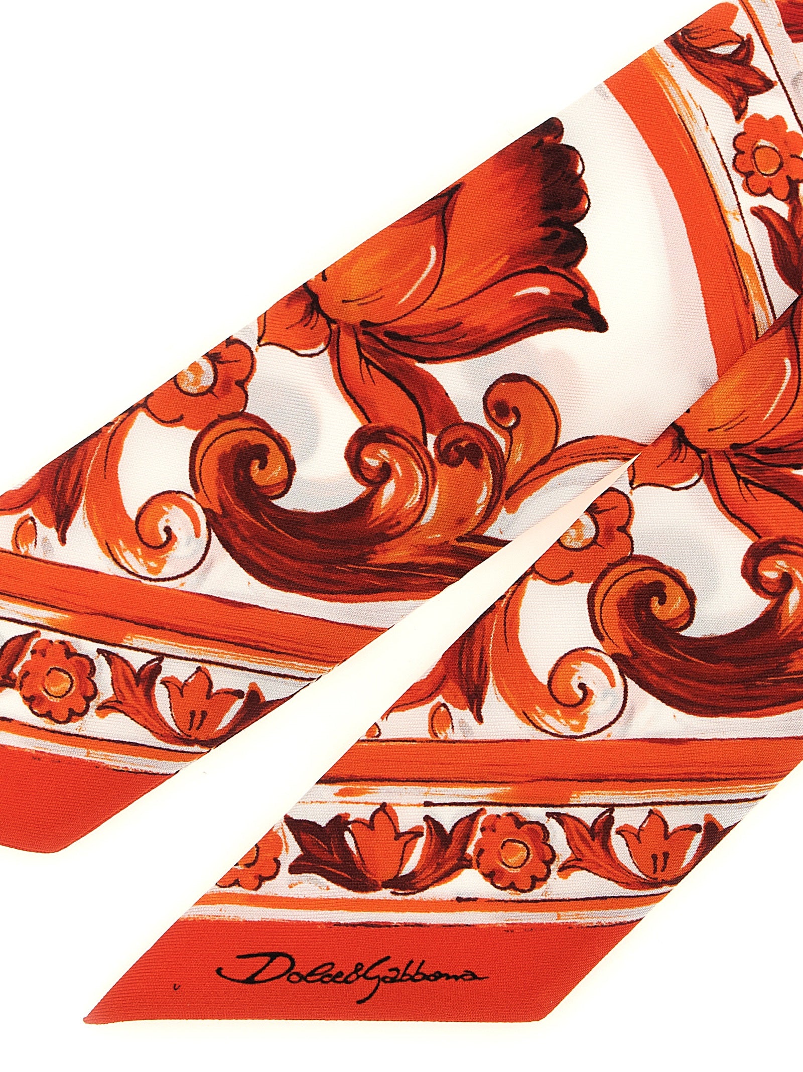Dolce & Gabbana Maiolica Scarf — Orange, view 3