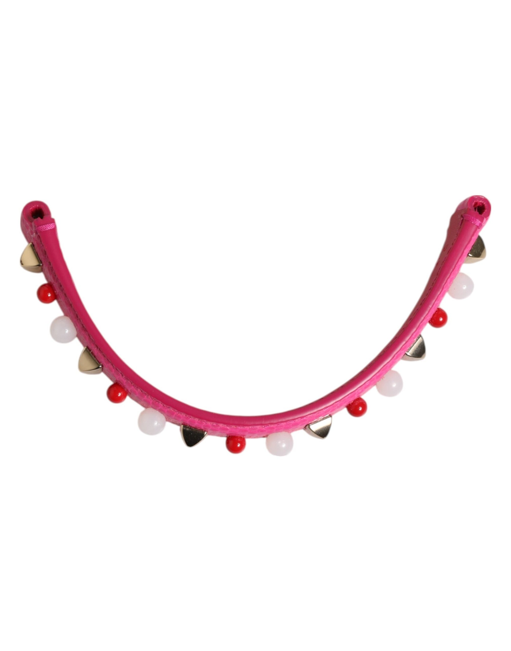 Dolce & Gabbana Embellished Leather Shoulder Bag Strap — Pink by Dolce Gabbana