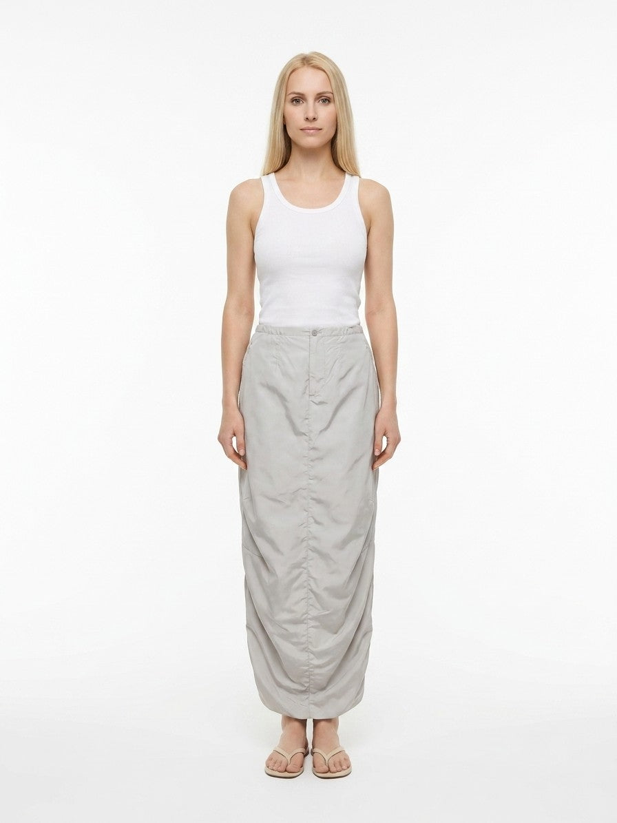Dolce & Gabbana Polyamide Maxi Skirt — Gray by Dolce Gabbana