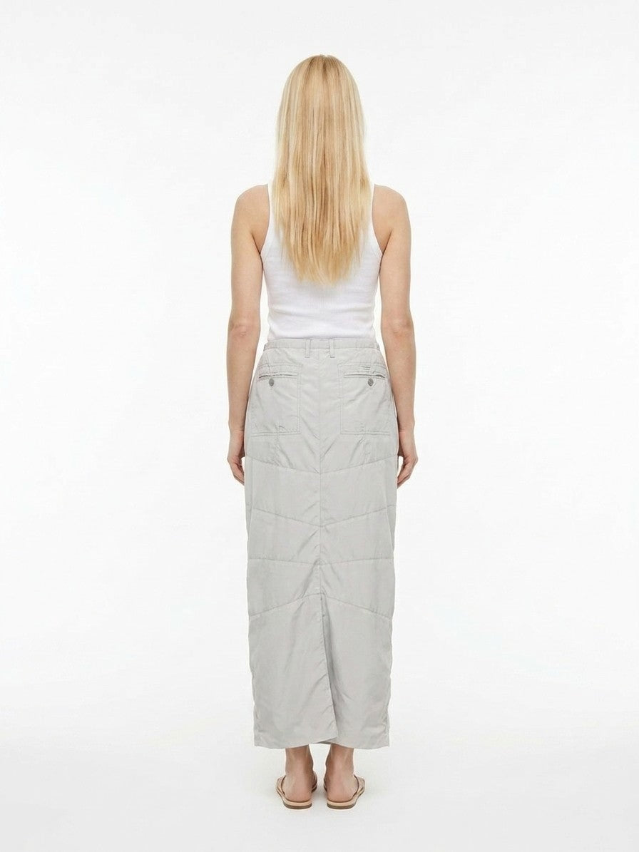 Dolce & Gabbana Polyamide Maxi Skirt — Gray, view 2
