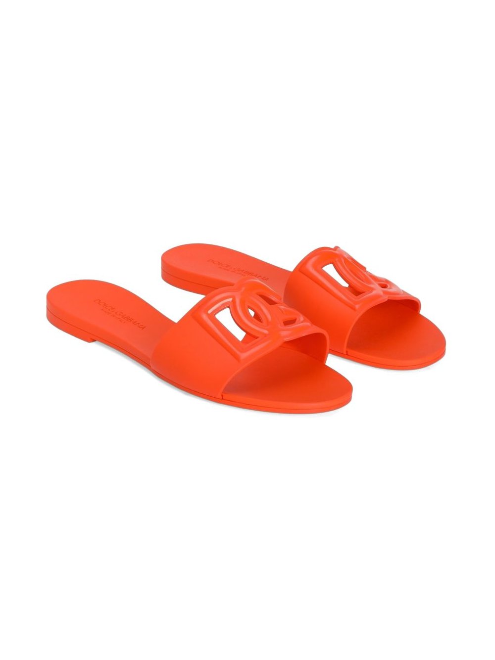 Dolce & Gabbana Rubber Slide Sandal — Orange, view 2