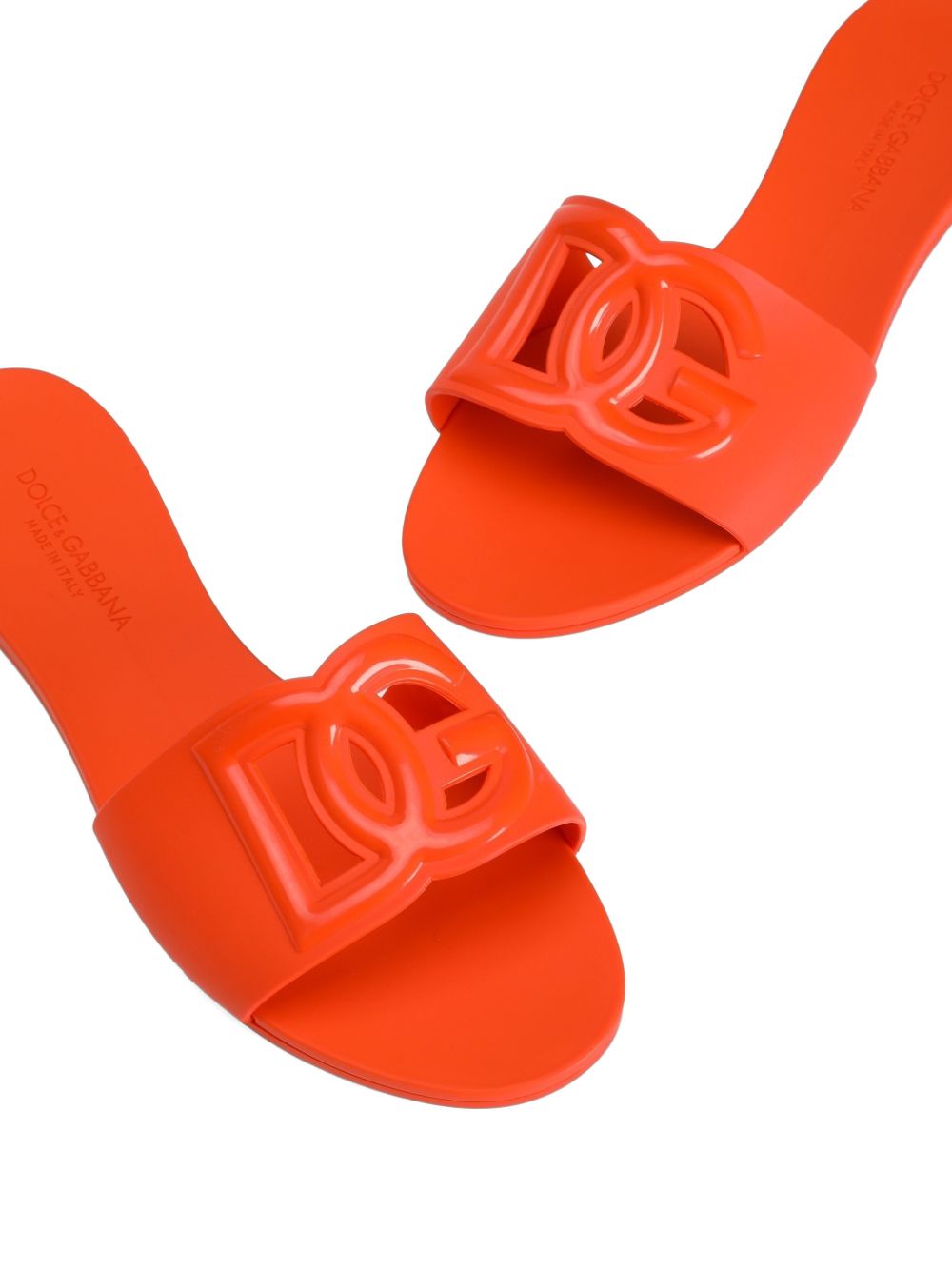 Dolce & Gabbana Rubber Slide Sandal — Orange, view 3
