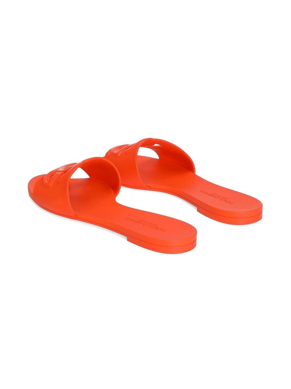 Dolce & Gabbana Rubber Slide Sandal — Orange, view 4