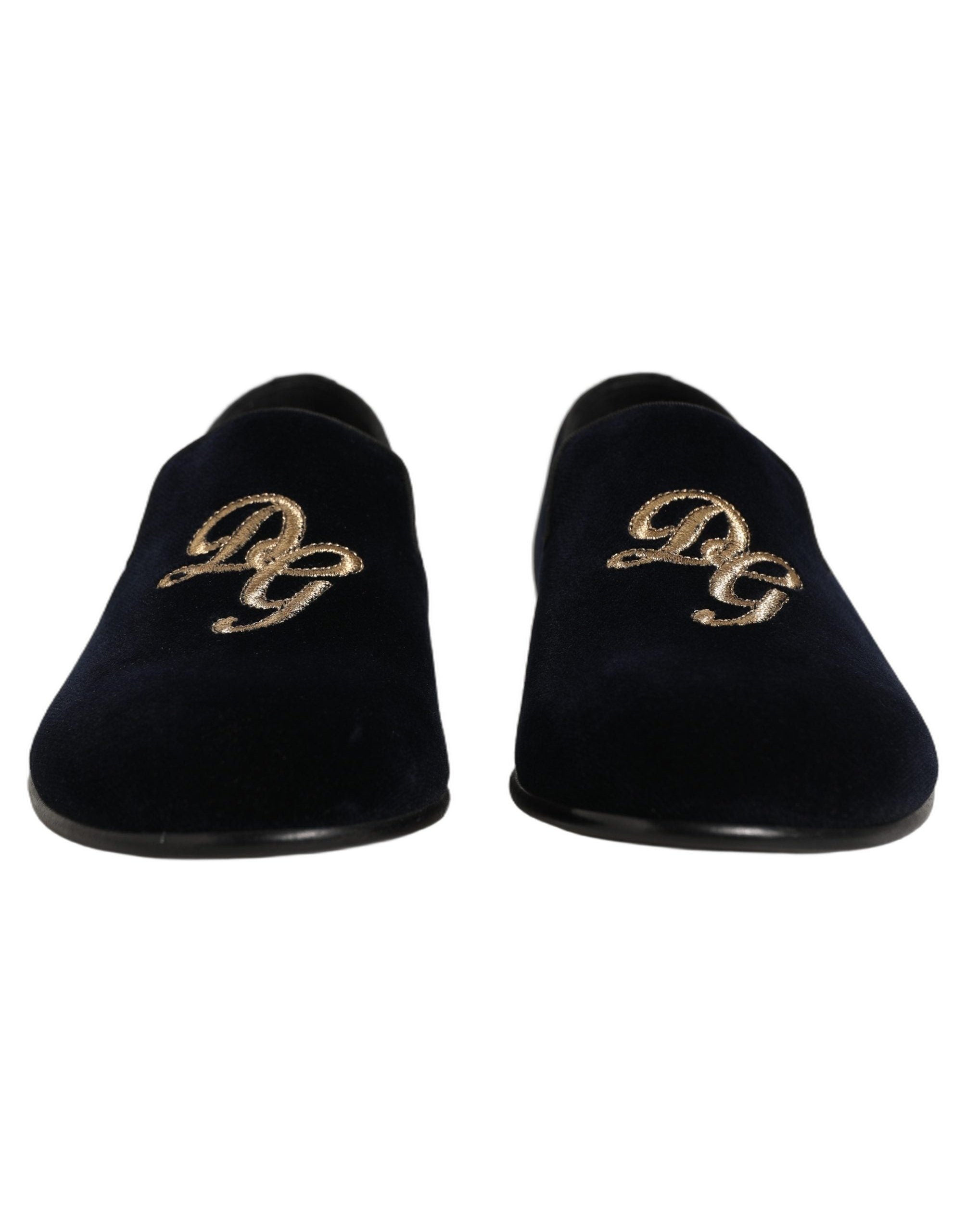 Dolce & Gabbana Embroidered DG Logo Slipper — Black, view 2