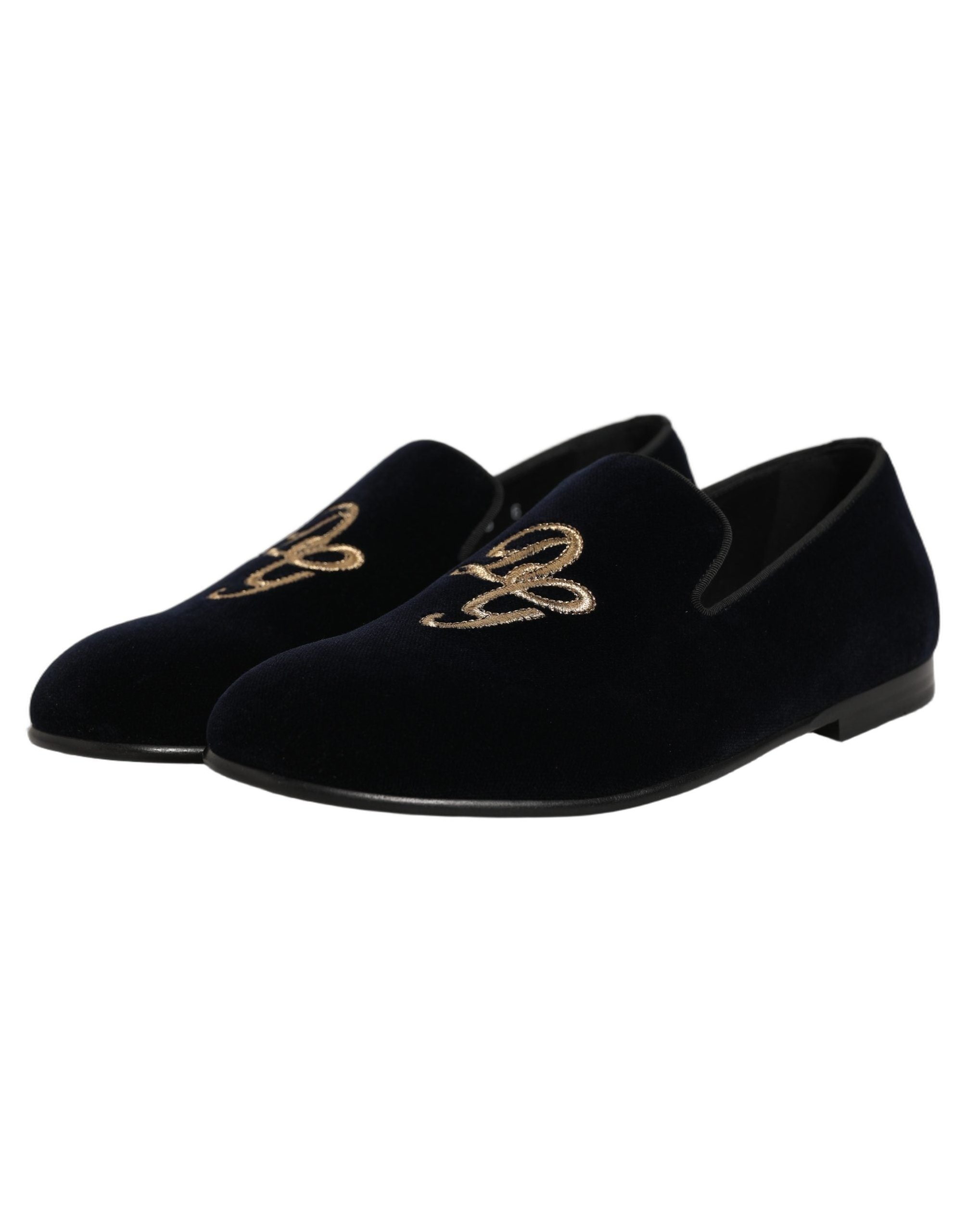 Dolce & Gabbana Embroidered DG Logo Slipper — Black, view 4