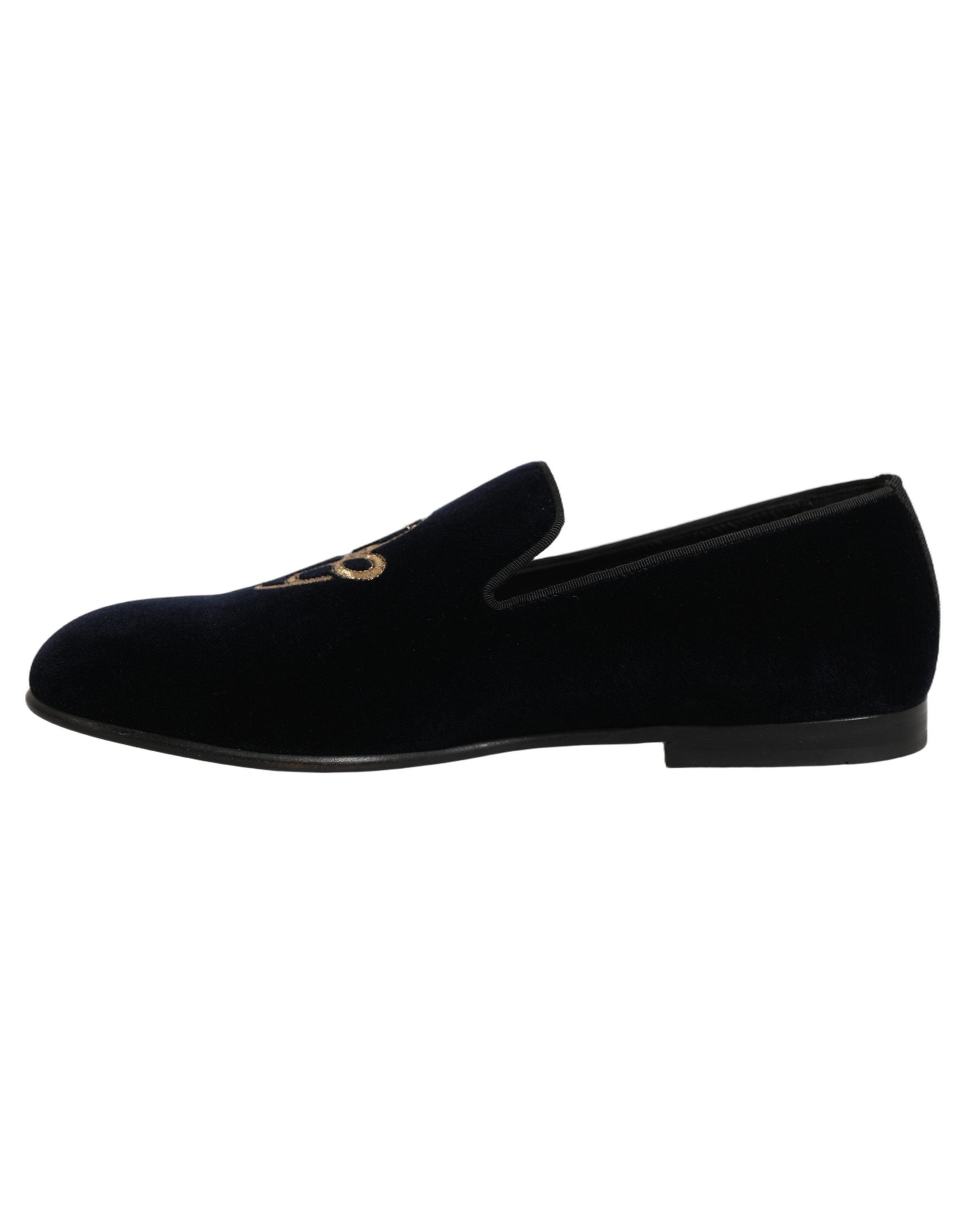 Dolce & Gabbana Embroidered DG Logo Slipper — Black, view 6