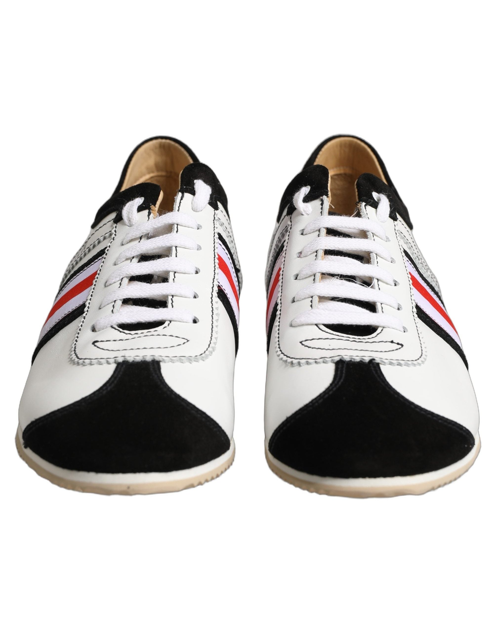 Dolce & Gabbana Leather Low-Top Sneaker — White, view 3