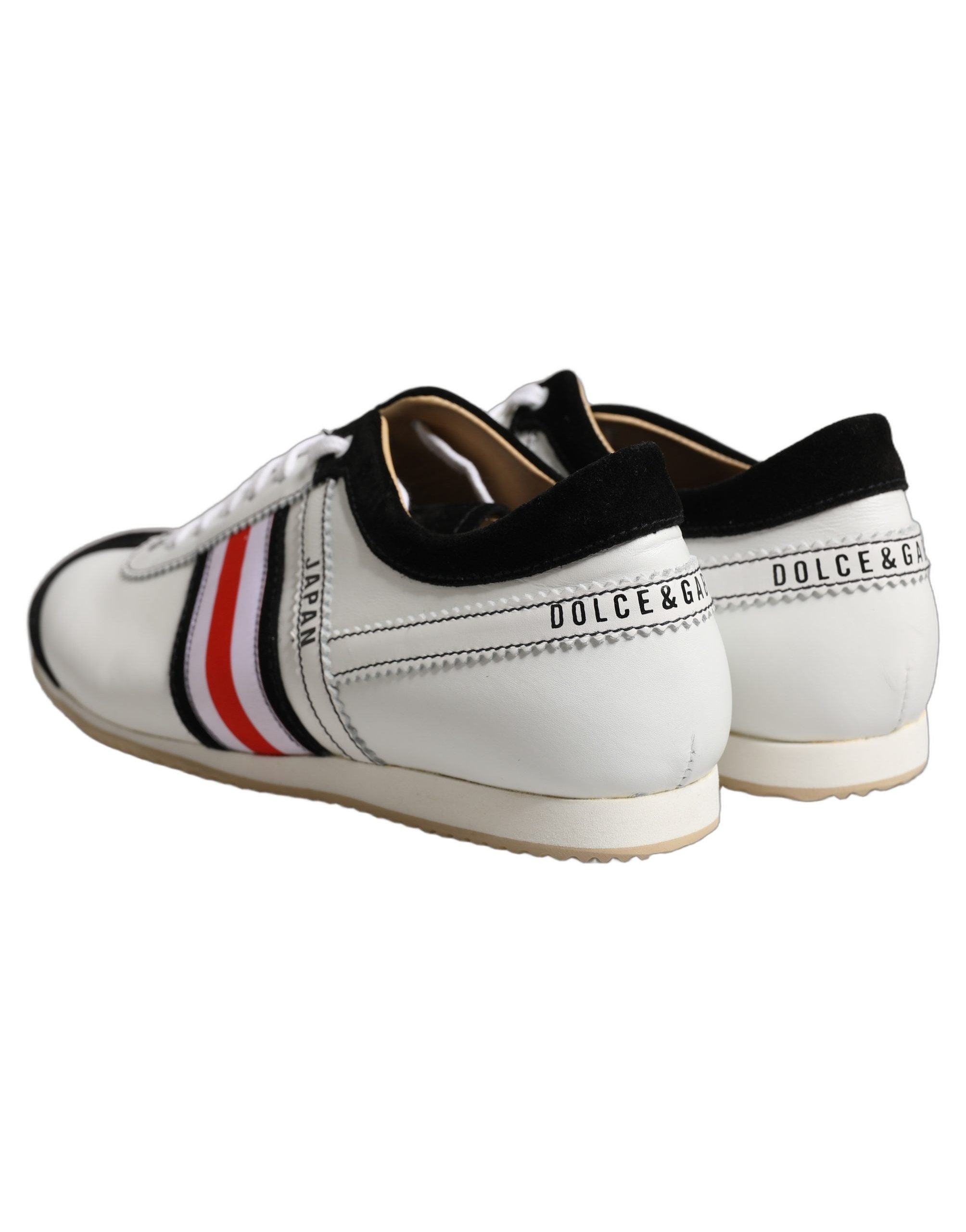 Dolce & Gabbana Leather Low-Top Sneaker — White, view 5