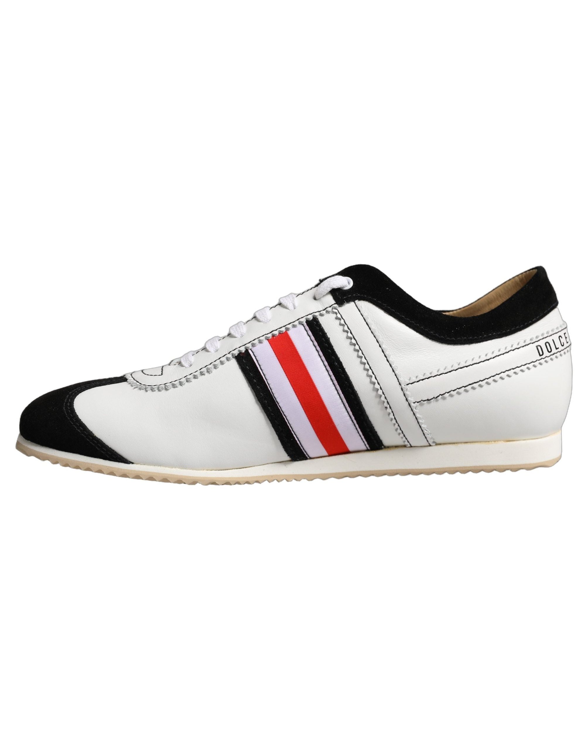 Dolce & Gabbana Leather Low-Top Sneaker — White, view 7