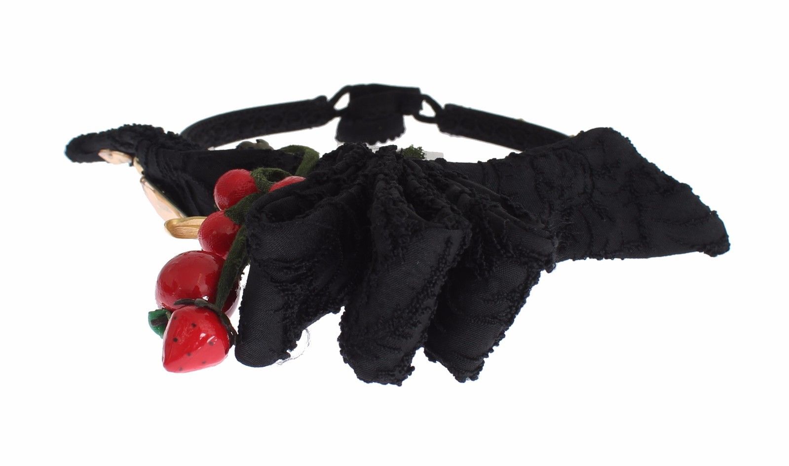 Dolce & Gabbana Berry Fruit Crystal-Embellished Tiara — Black, view 2