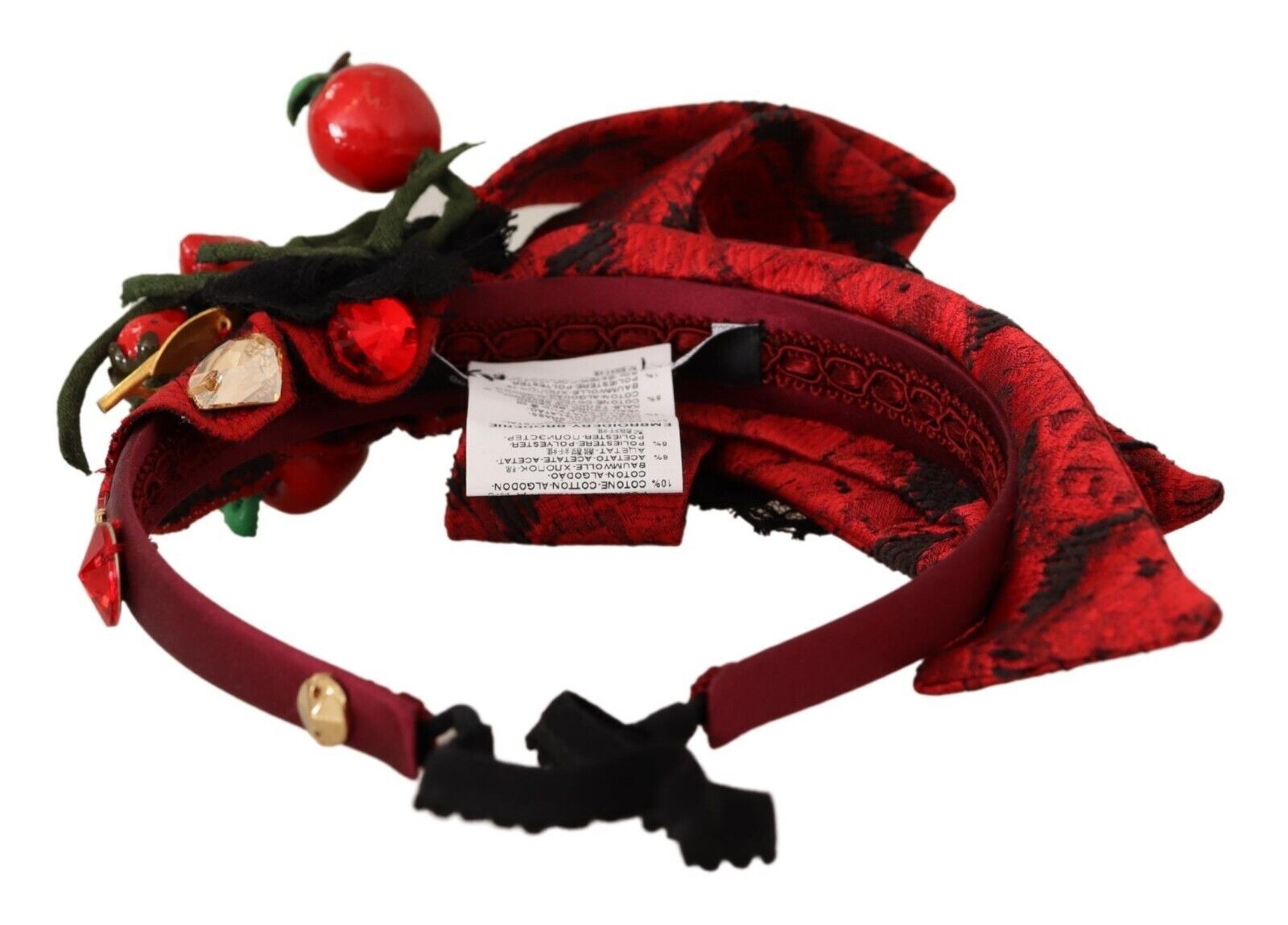 Dolce & Gabbana Berry Fruit Crystal-Embellished Tiara — Red, view 3