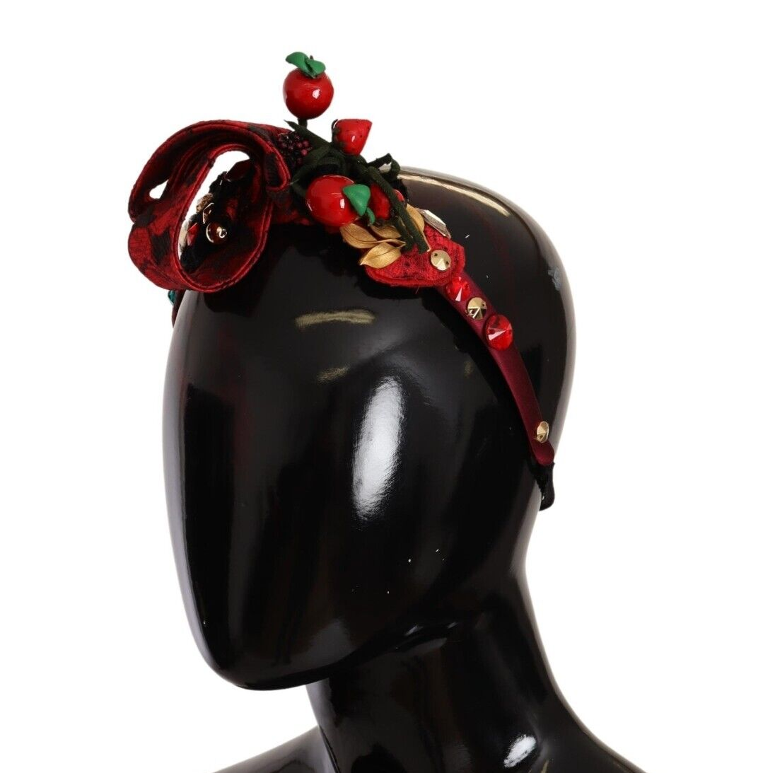 Dolce & Gabbana Berry Fruit Crystal-Embellished Tiara — Red, view 6