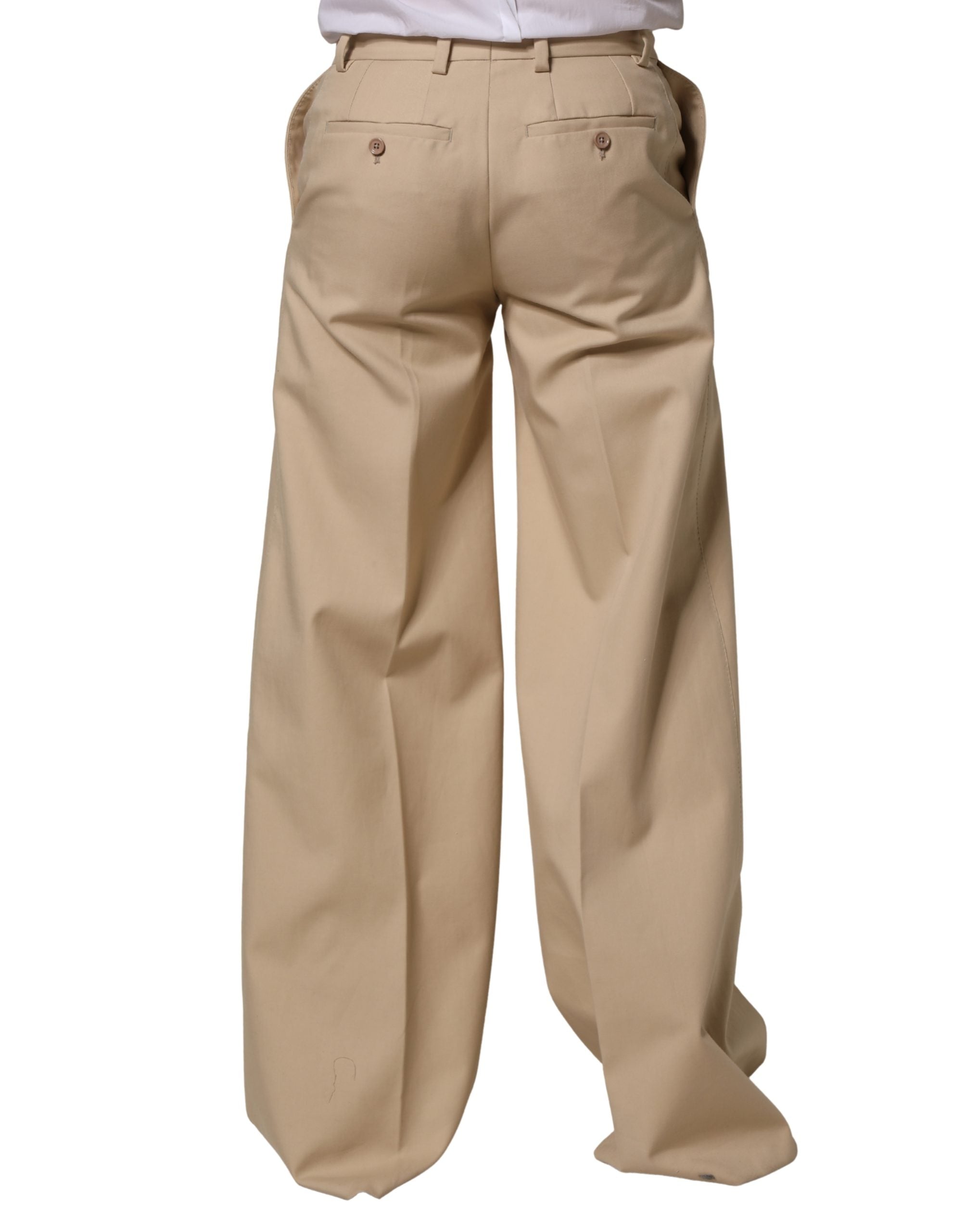Dolce & Gabbana Cotton Formal Trousers — Beige, view 5