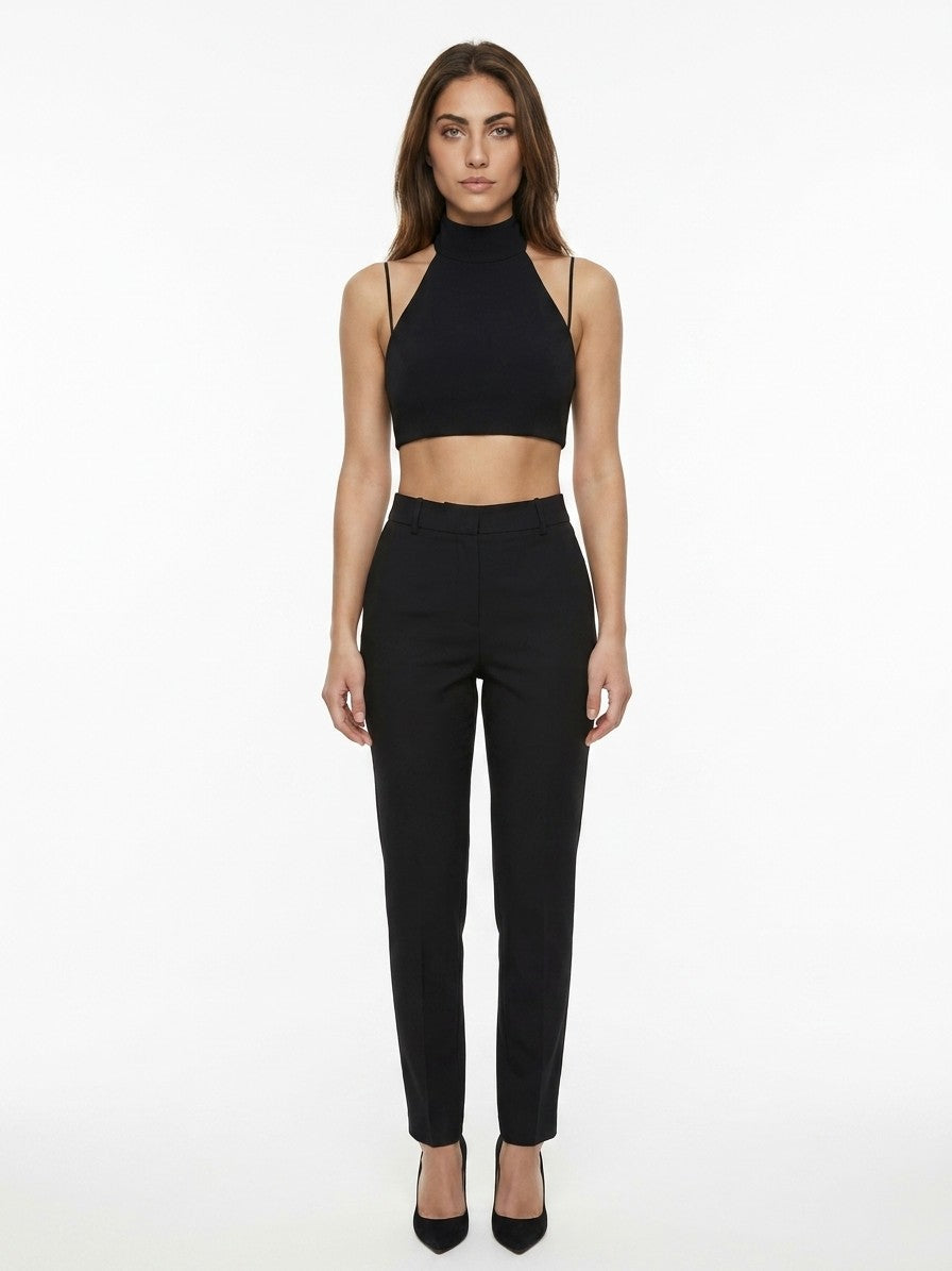 Dolce & Gabbana High-Waisted Trousers — Black by Dolce Gabbana