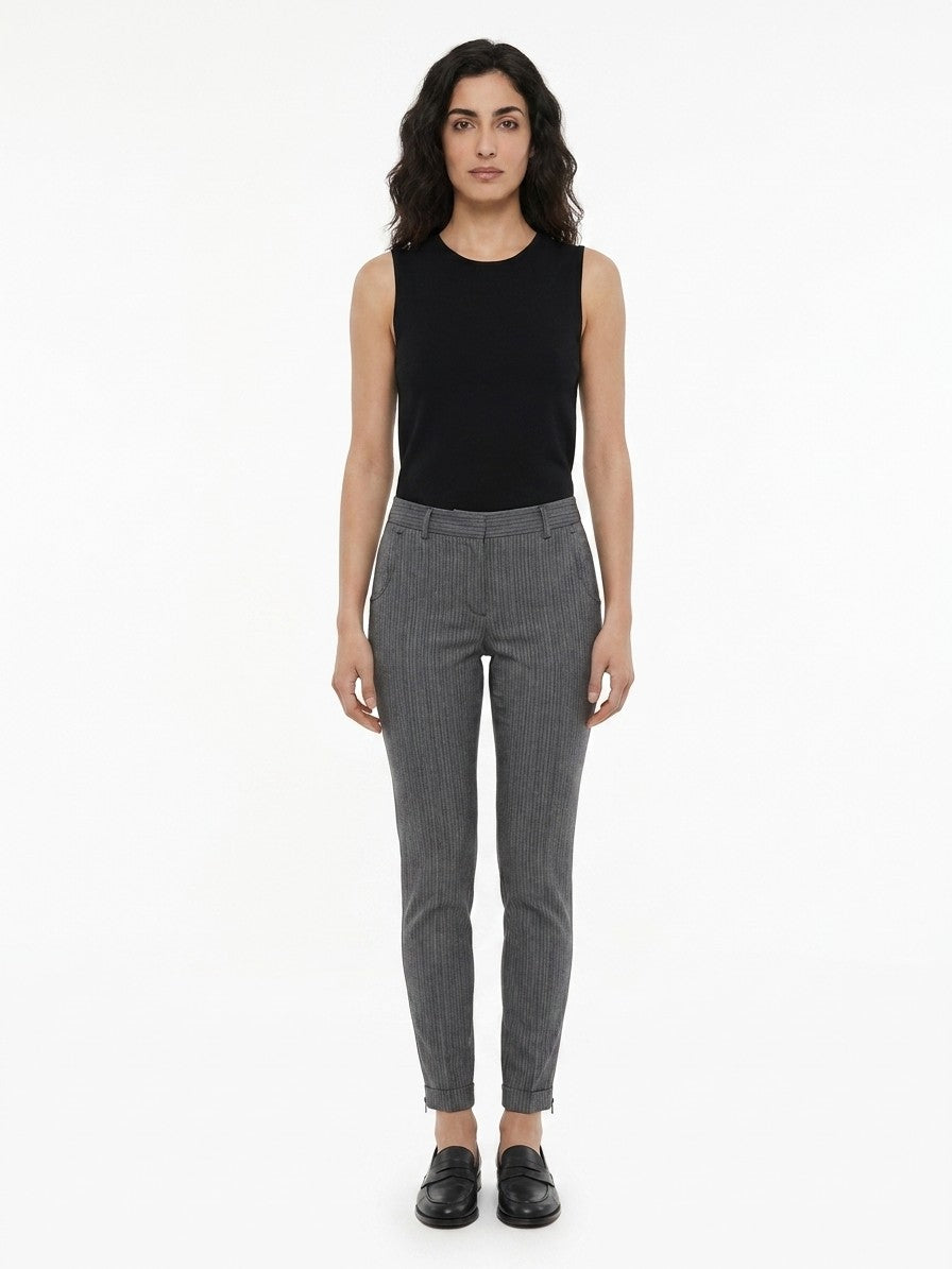 Dolce & Gabbana Virgin Wool Pinstriped Trousers — Gray by Dolce Gabbana