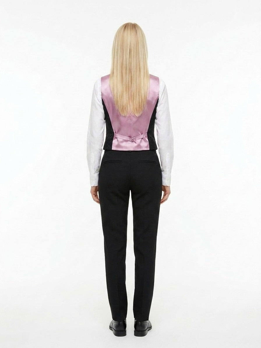 Dolce & Gabbana Silk-blend Jacquard Vest — Black, view 2