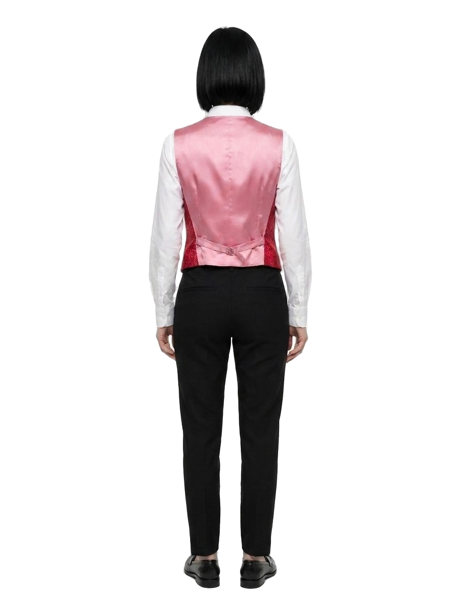 Dolce & Gabbana Jacquard Silk Blend Vest — Red, view 2