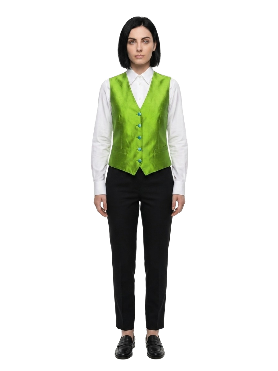 Dolce & Gabbana Silk-Elastane Waistcoat — Green by Dolce Gabbana