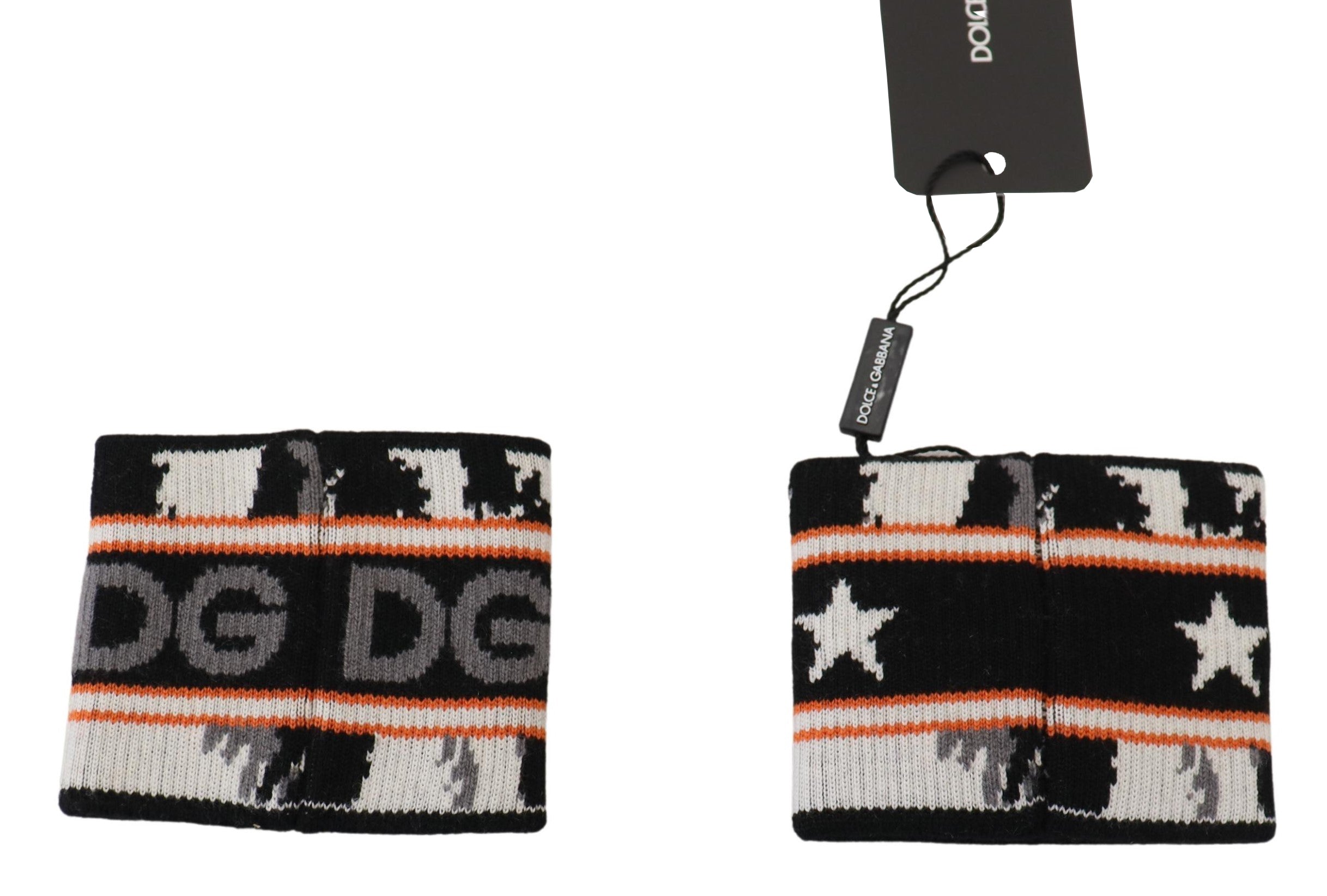 Dolce & Gabbana Wool-Blend Knit Wristband — Black by Dolce Gabbana