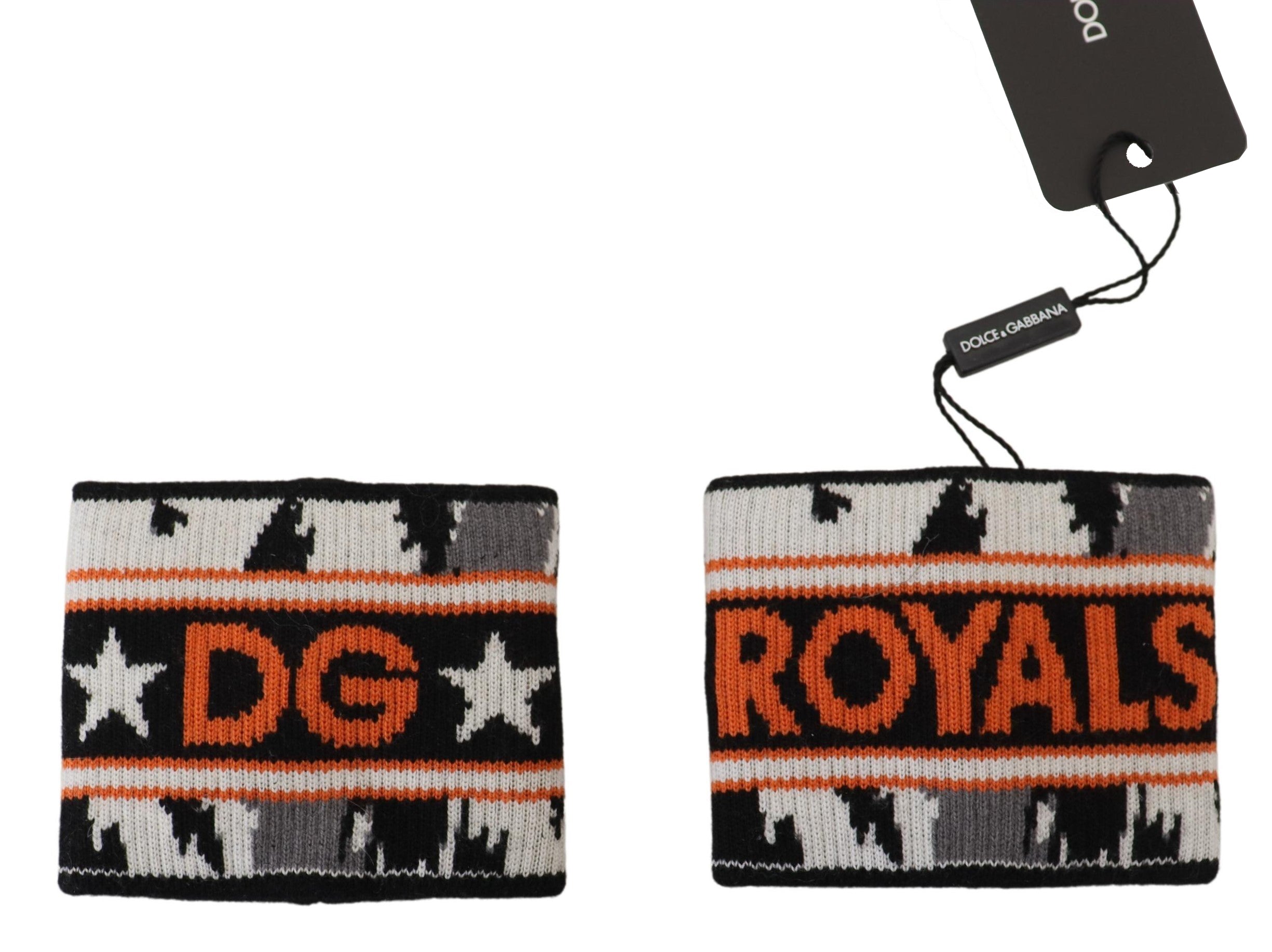 Dolce & Gabbana Wool-Blend Knit Wristband — Black, view 3