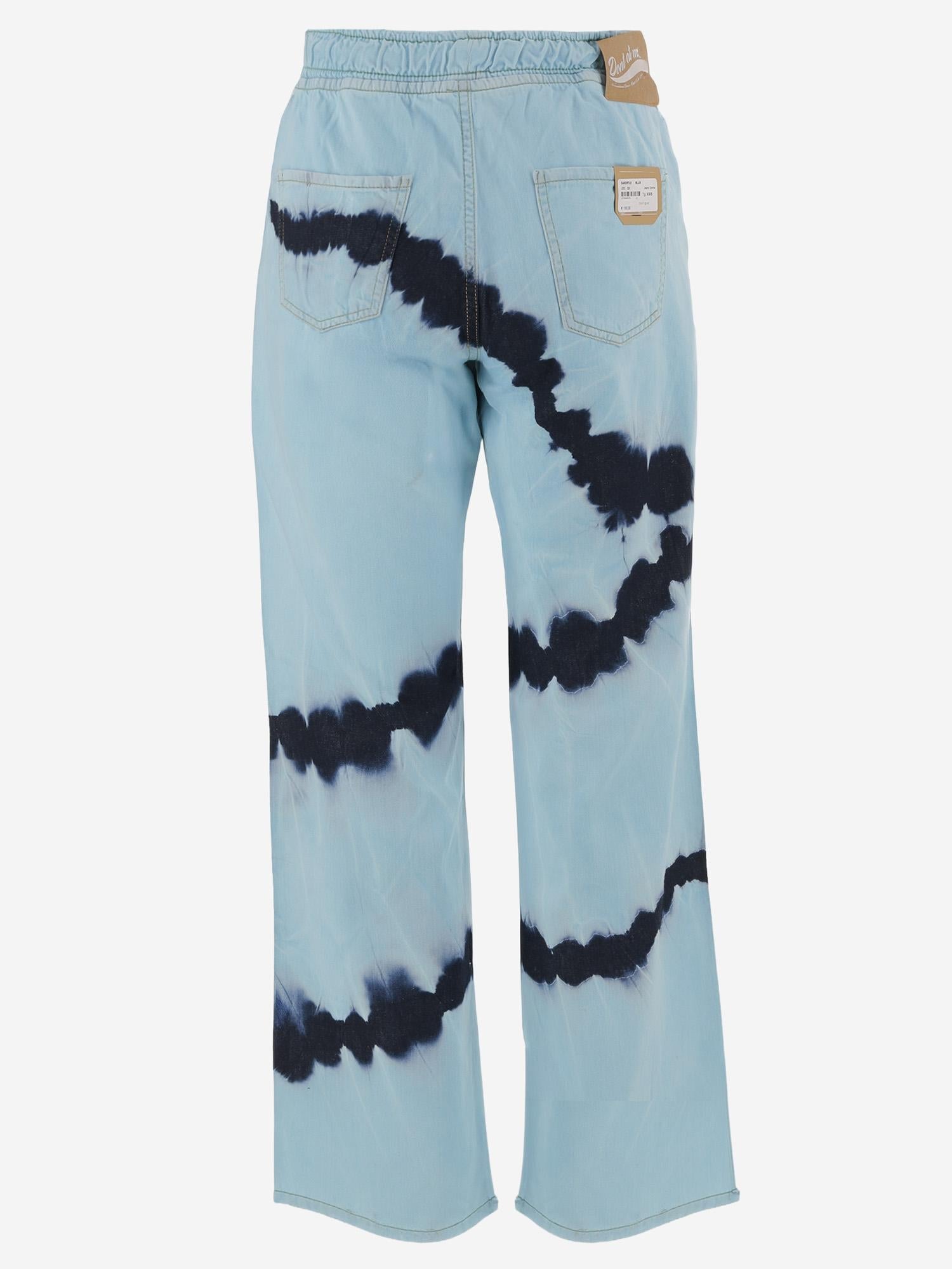 Don'T @ Me Tie-Dye Cotton Jeans — Blue, view 3