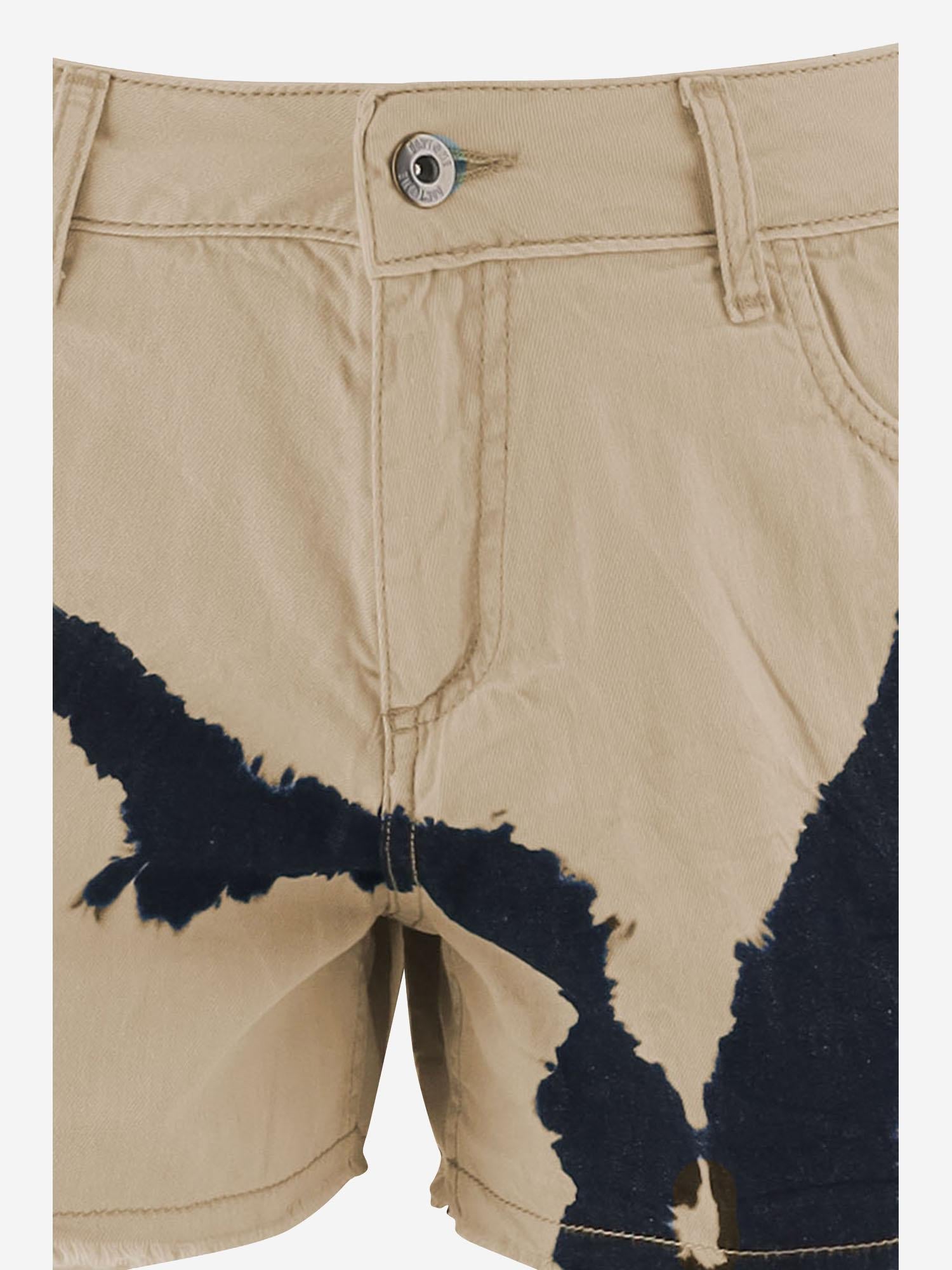 Don'T @ Me Tie-Dye Cotton Shorts — Beige by Don'T @ Me
