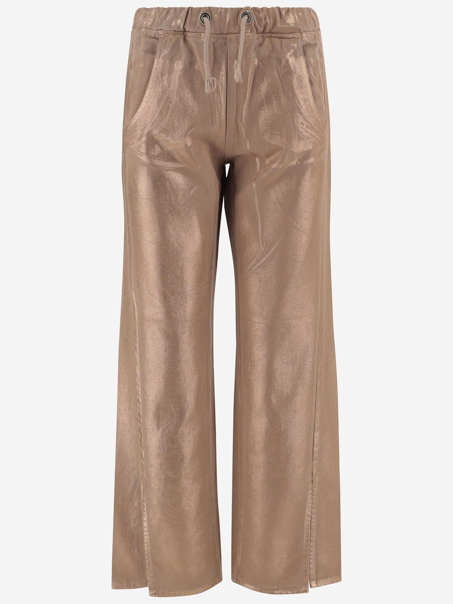 Don'T @ Me Cotton Wide-Leg Trousers — Beige by Don'T @ Me