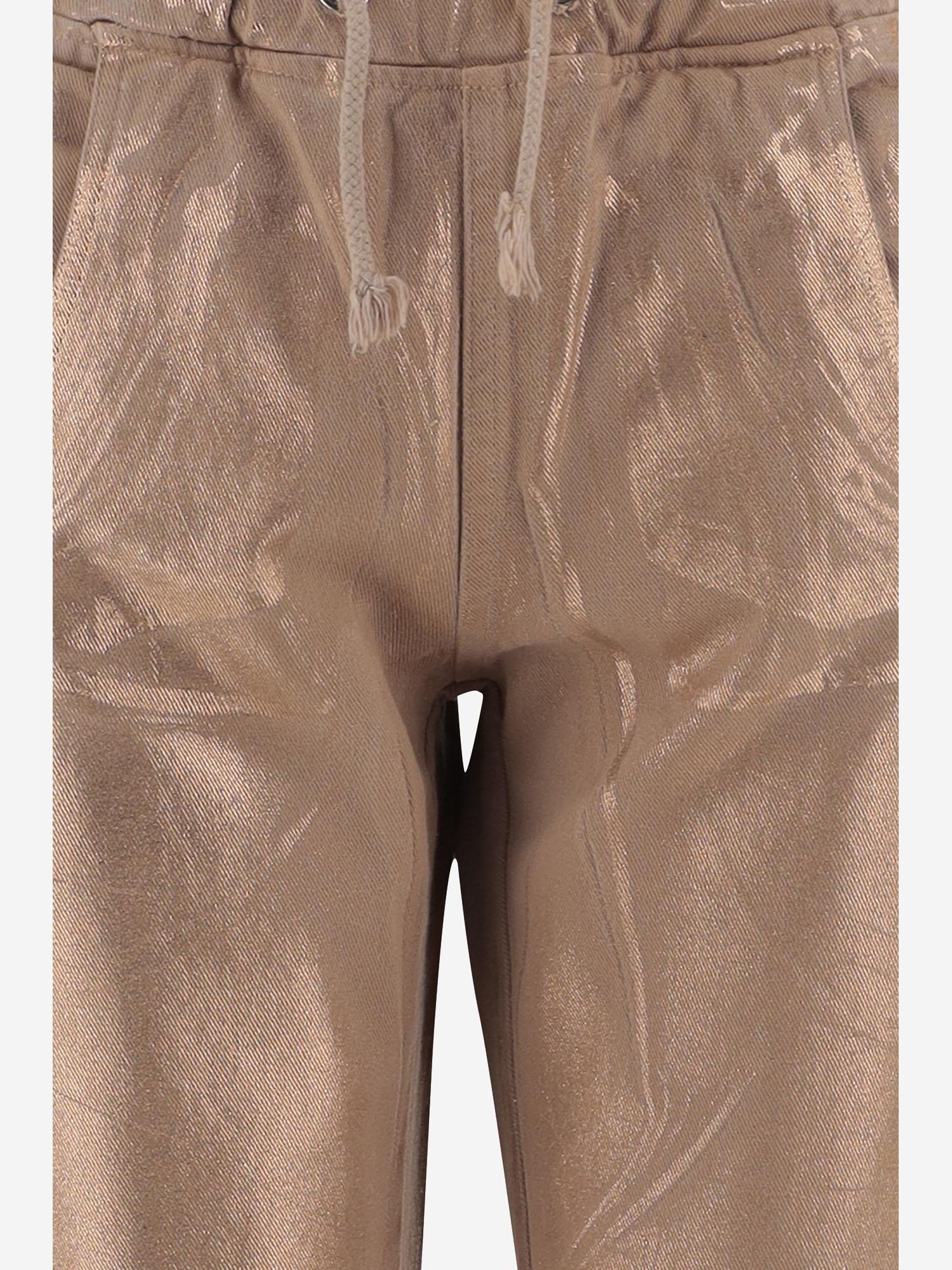 Don'T @ Me Cotton Wide-Leg Trousers — Beige, view 3