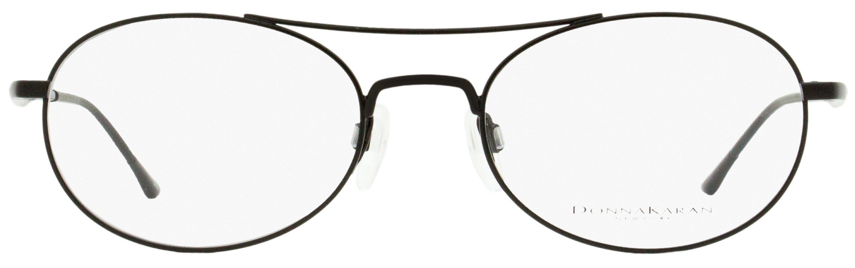 Donna Karan DO1001 Oval Metal Eyeglasses — Black by Donna Karan