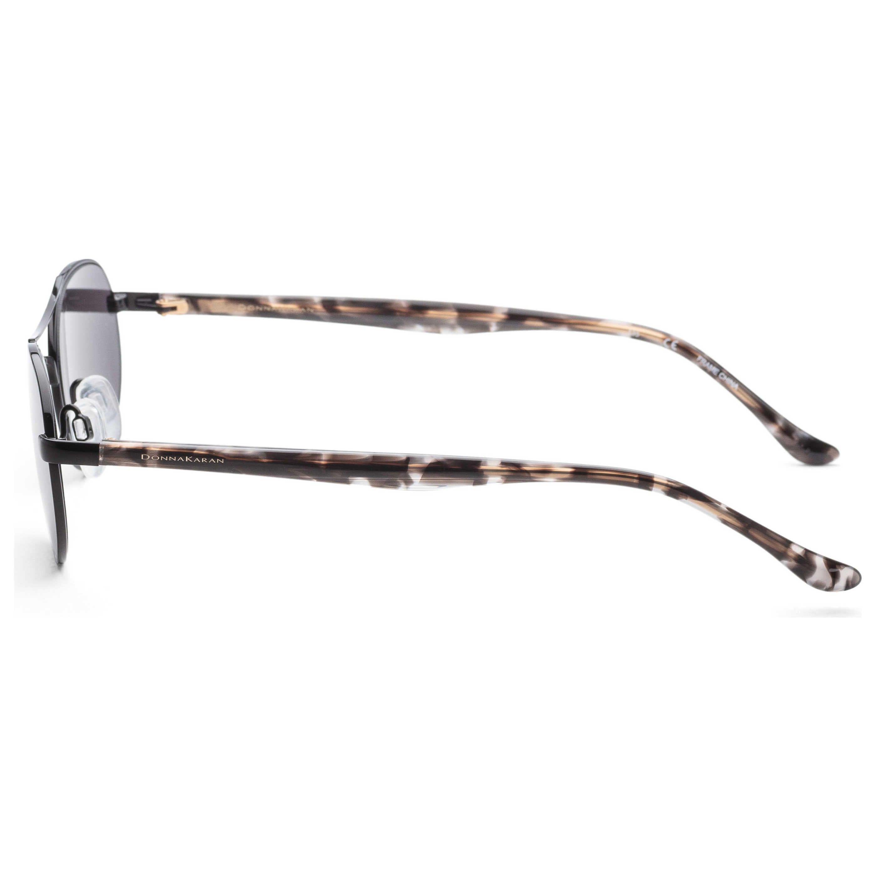 Donna Karan DO300S00151 Oval Metal Frame Sunglasses — Black, view 2