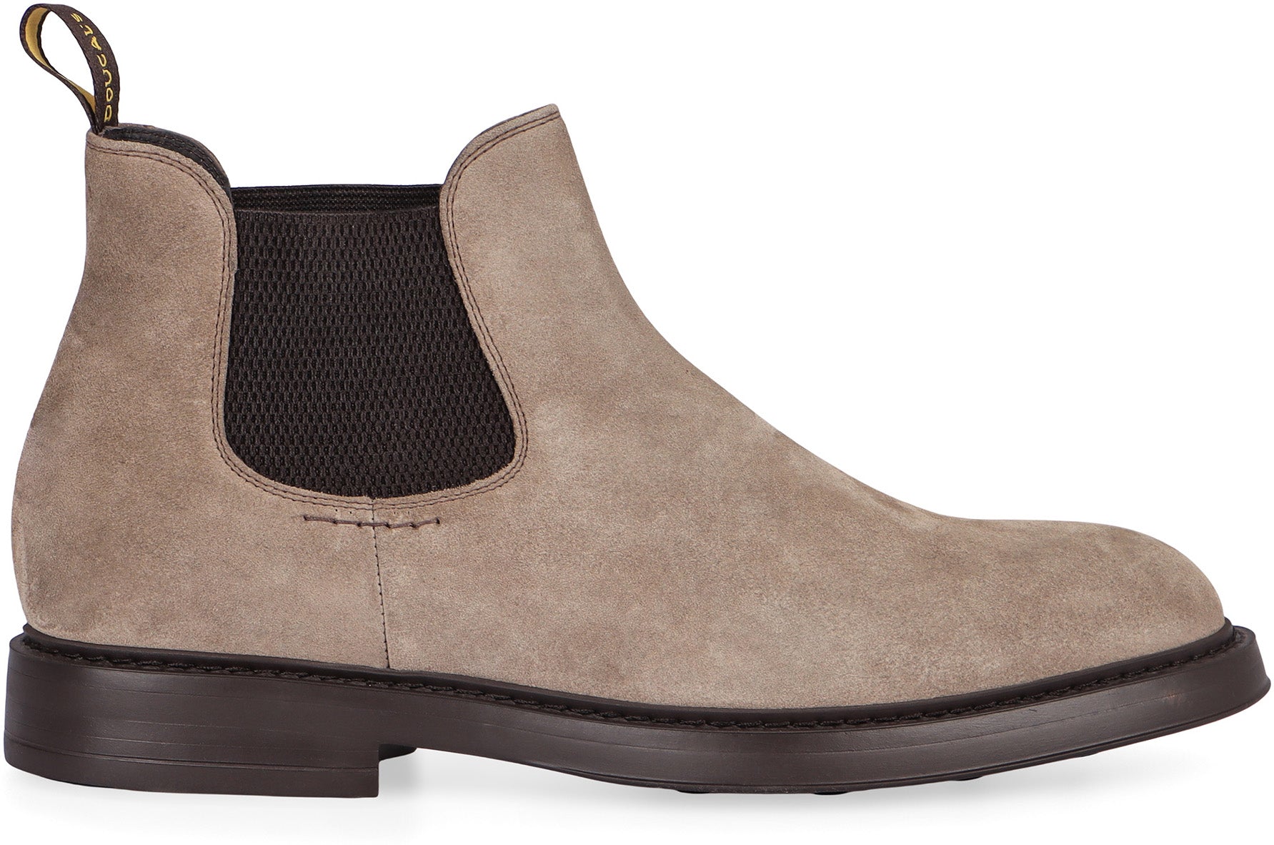 Doucal'S Suede Chelsea Boot — Beige, view 2