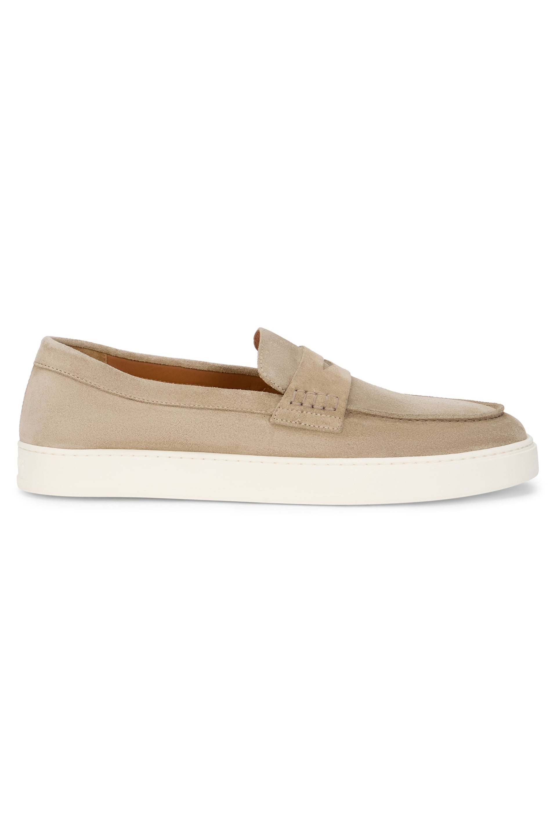 Doucal'S Suede Moccasin Loafer — Beige by Doucal'S