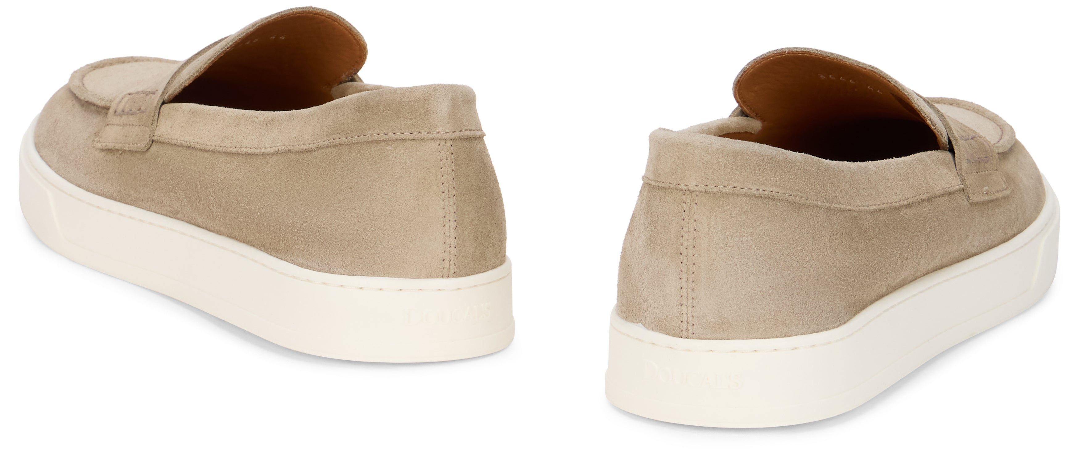Doucal'S Suede Moccasin Loafer — Beige, view 4