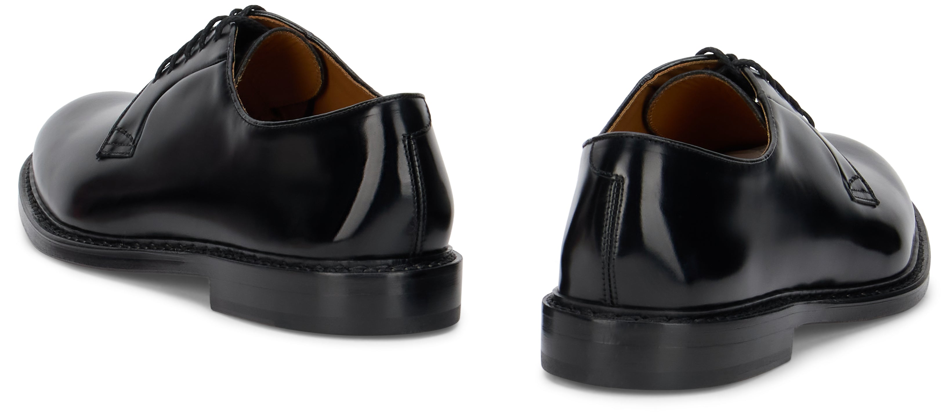 Doucal'S Polished Calfskin Oxford — Black, view 4