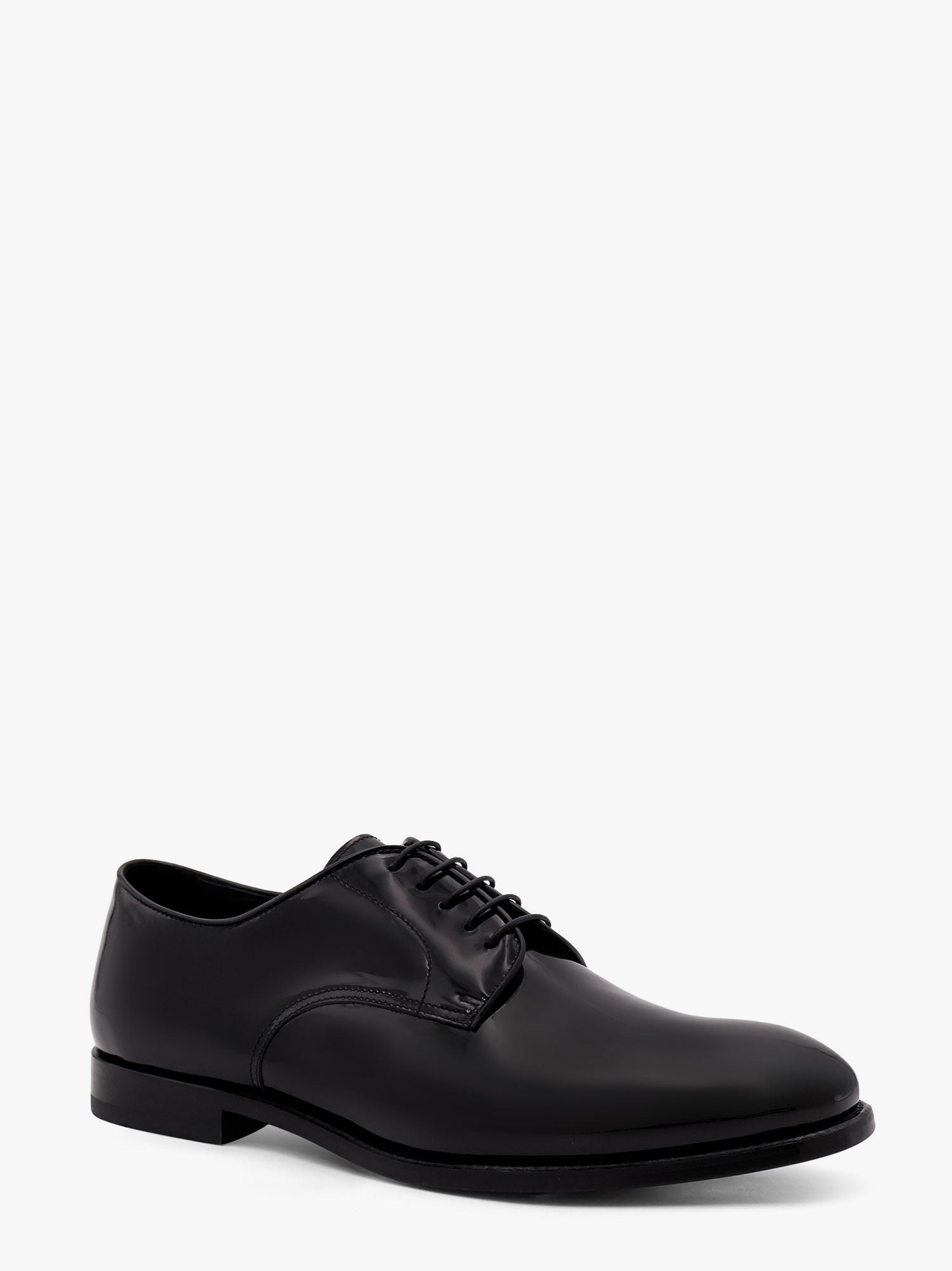 Doucal'S Patent Leather Lace-Up Oxford — Black, view 2