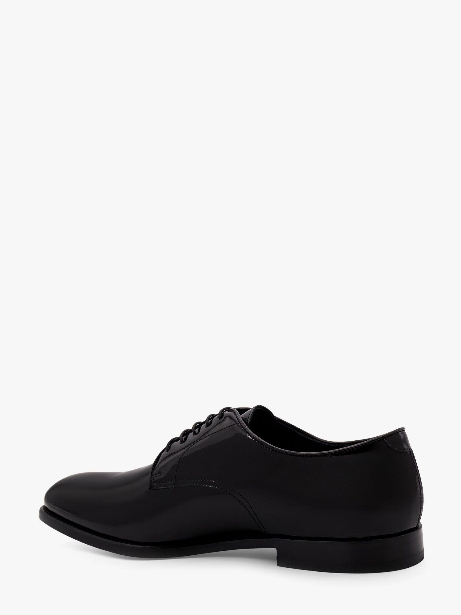 Doucal'S Patent Leather Lace-Up Oxford — Black, view 3