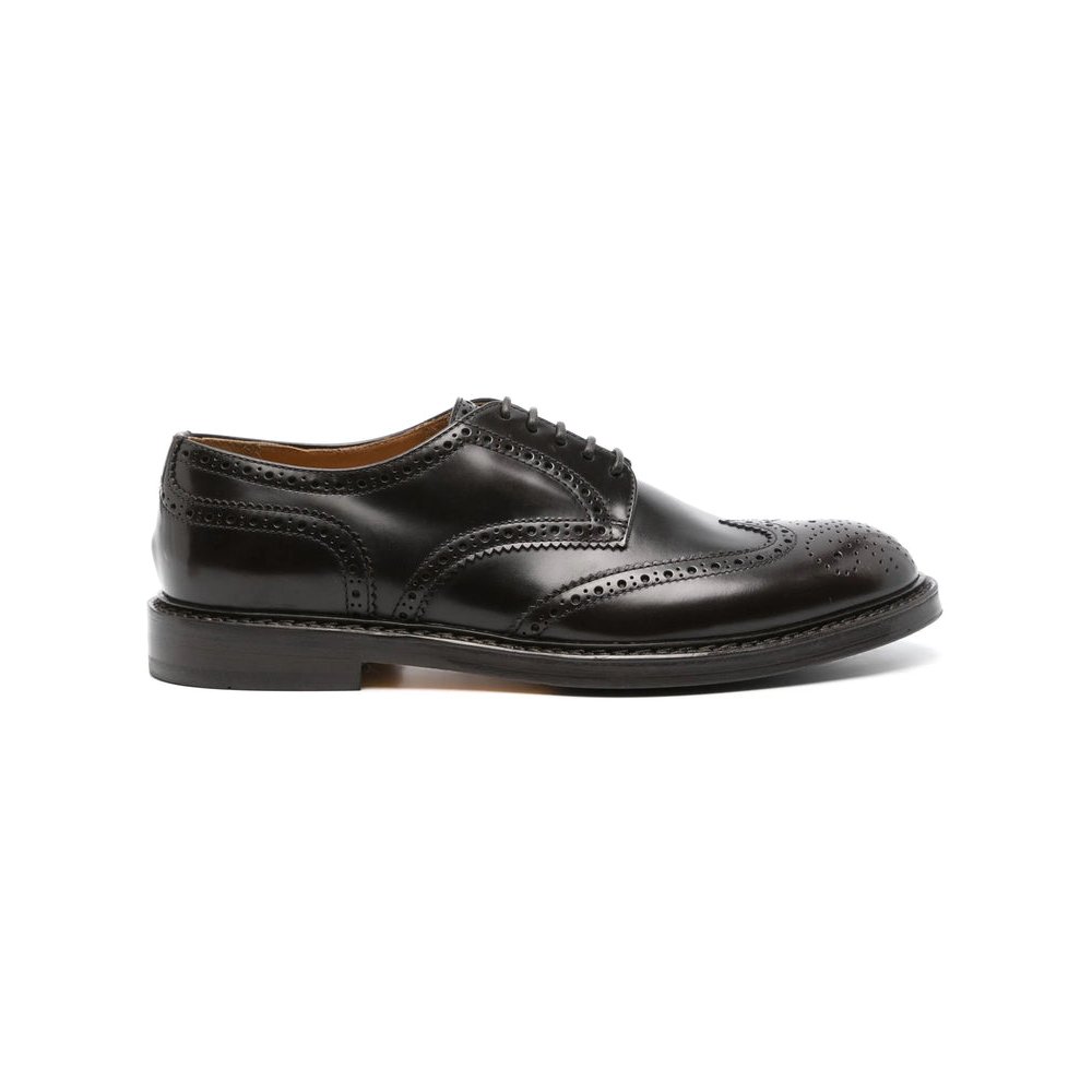 Doucal'S Perforated Calfskin Oxford — Brown by Doucal'S