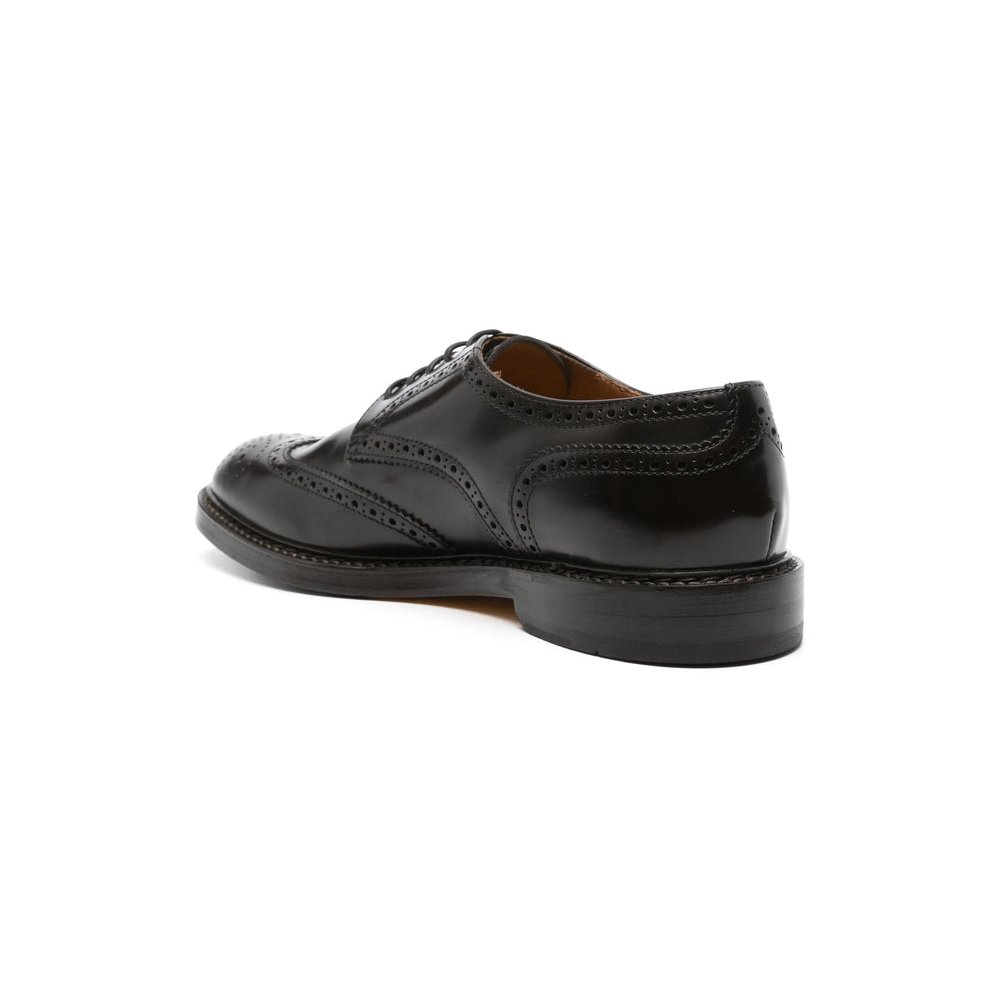 Doucal'S Perforated Calfskin Oxford — Brown, view 2