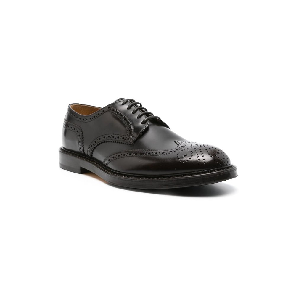 Doucal'S Perforated Calfskin Oxford — Brown, view 4